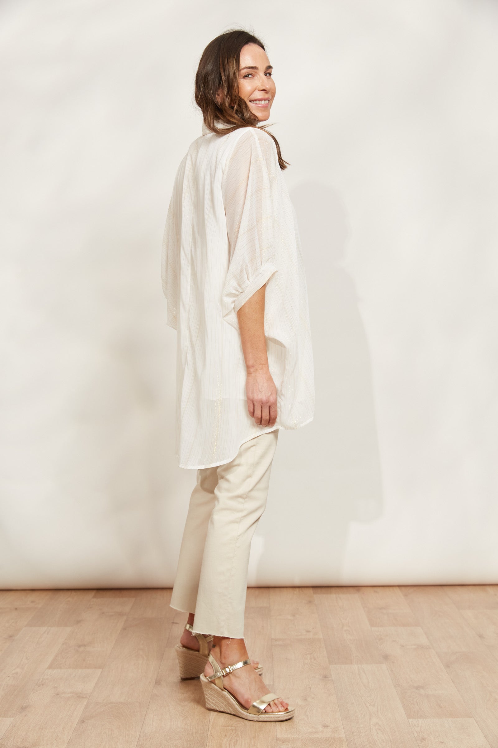 Sereno Relaxed Shirt - Pearl - eb&ive Clothing - Shirt L/S One Size