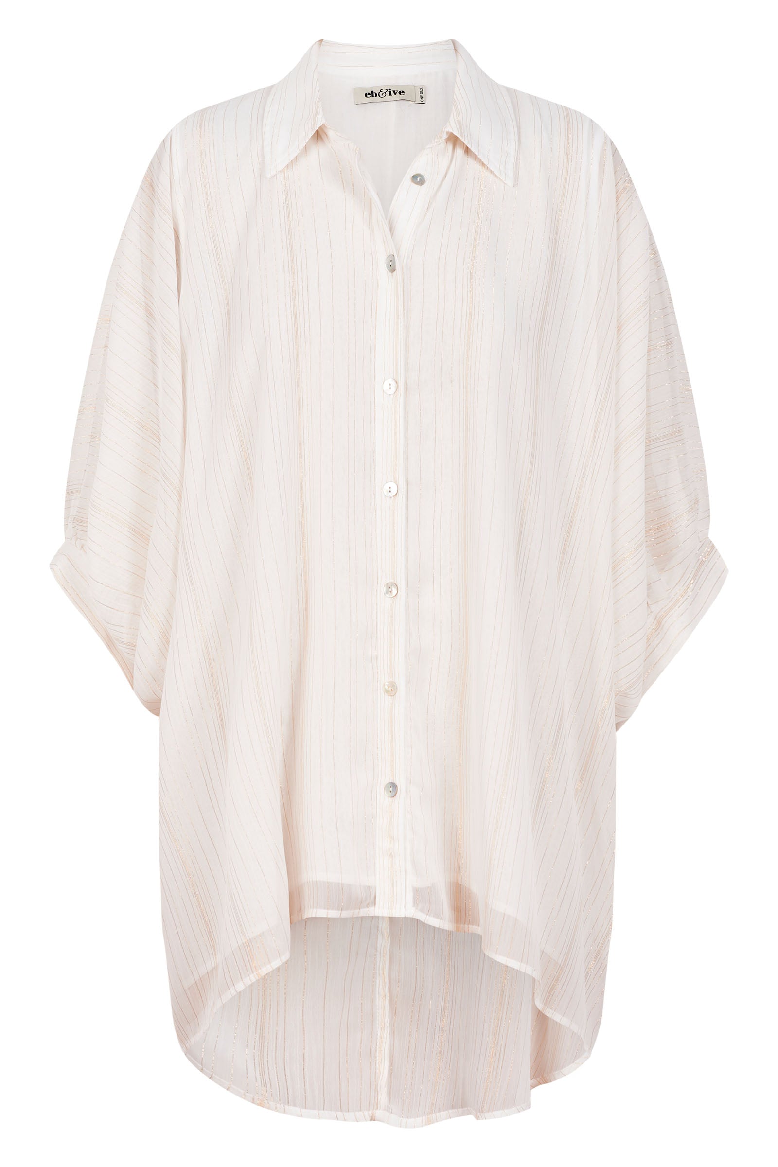 Sereno Relaxed Shirt - Pearl - eb&ive Clothing - Shirt L/S One Size