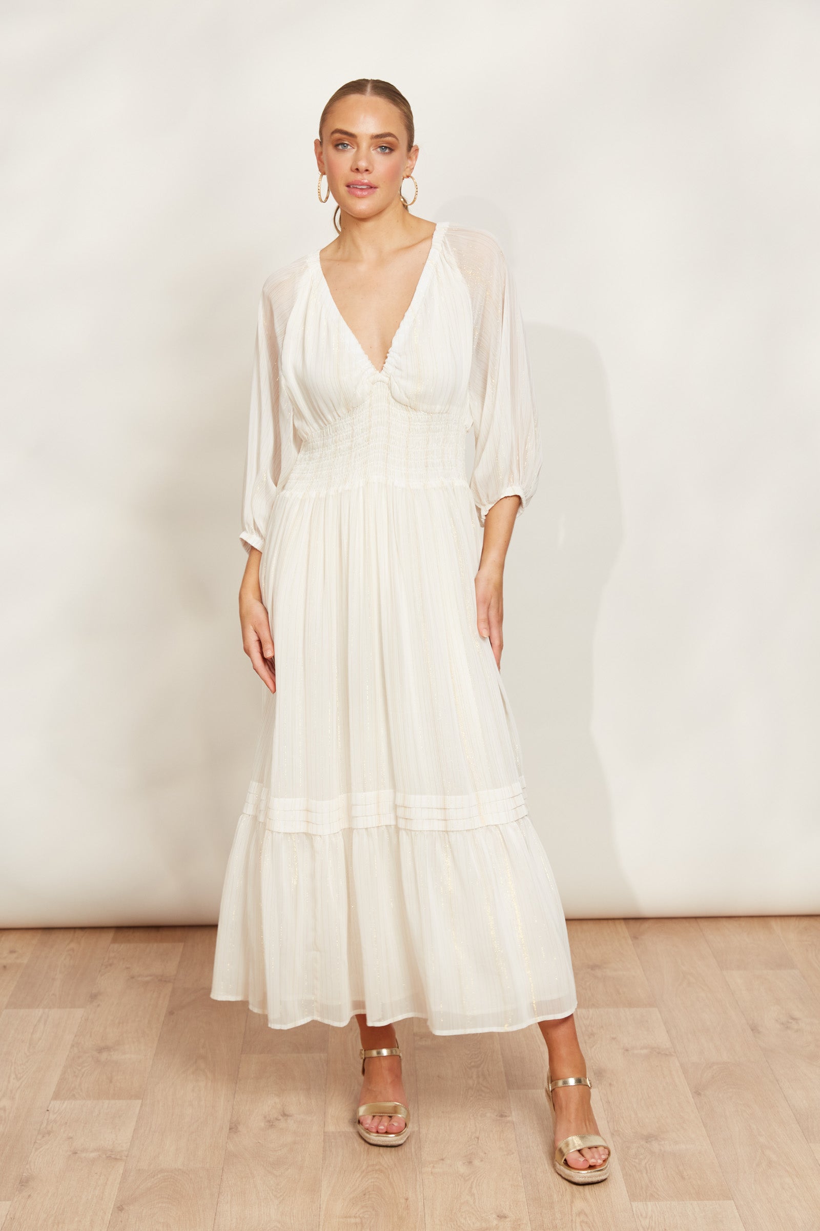 Sereno Maxi Dress - Pearl - eb&ive Clothing - Dress Maxi