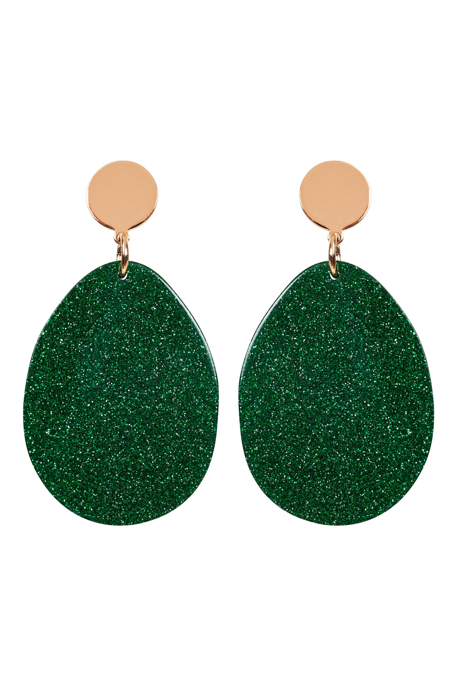 Merry Oval Earring  - Emerald - eb&ive Earring