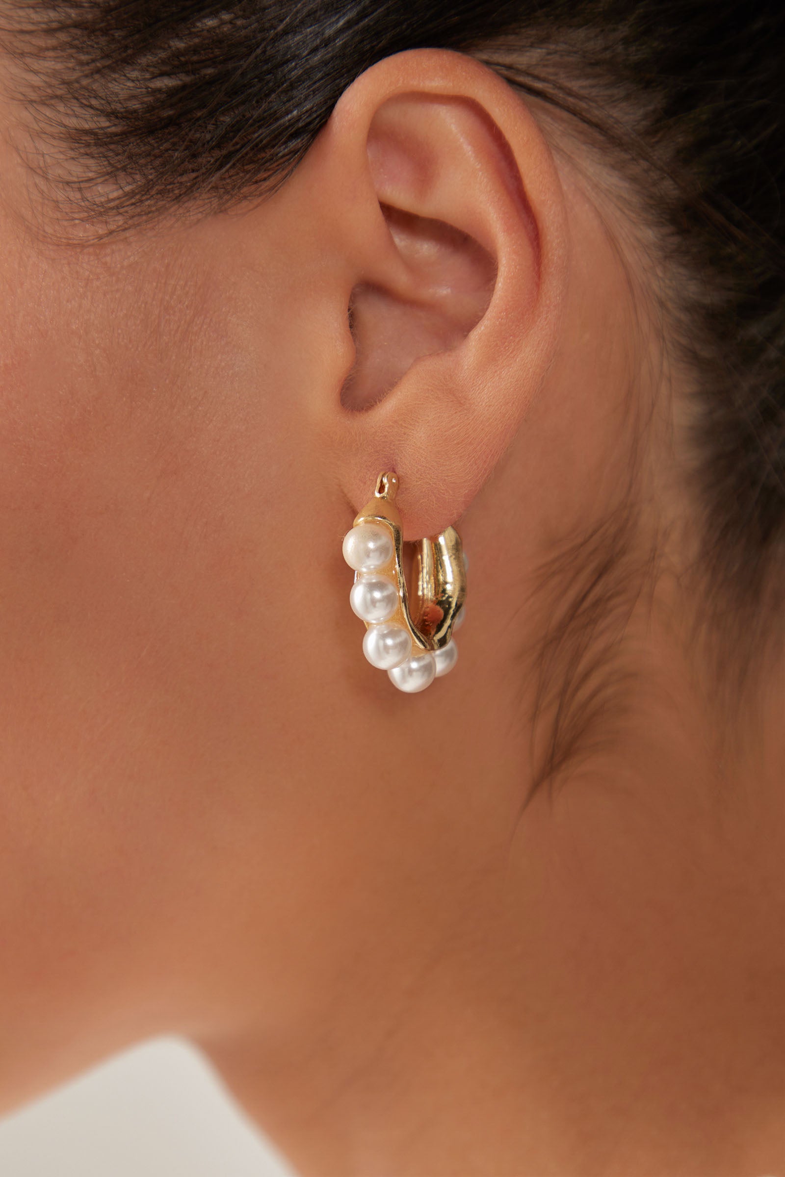 Mizu Pearl Earring - Gold - eb&ive Earring