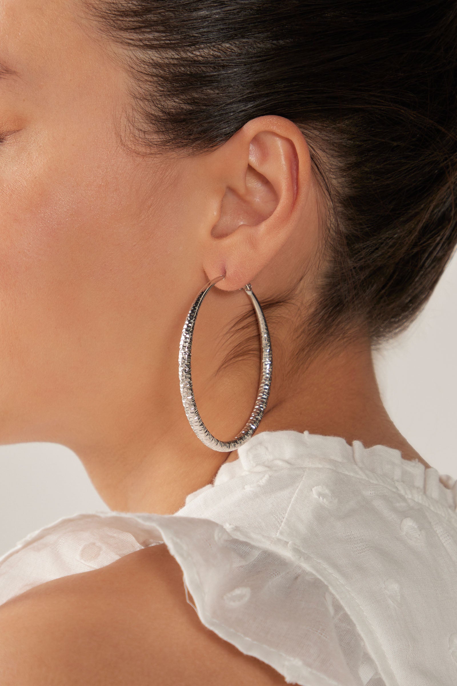 Mizu Hoop Earring - Silver - eb&ive Earring