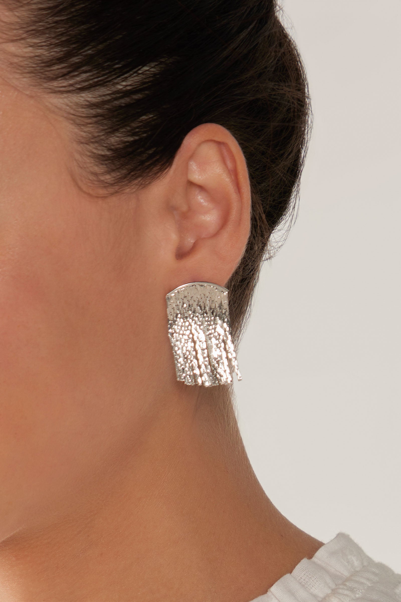 Lujo Drop Earring  - Silver - eb&ive Earring