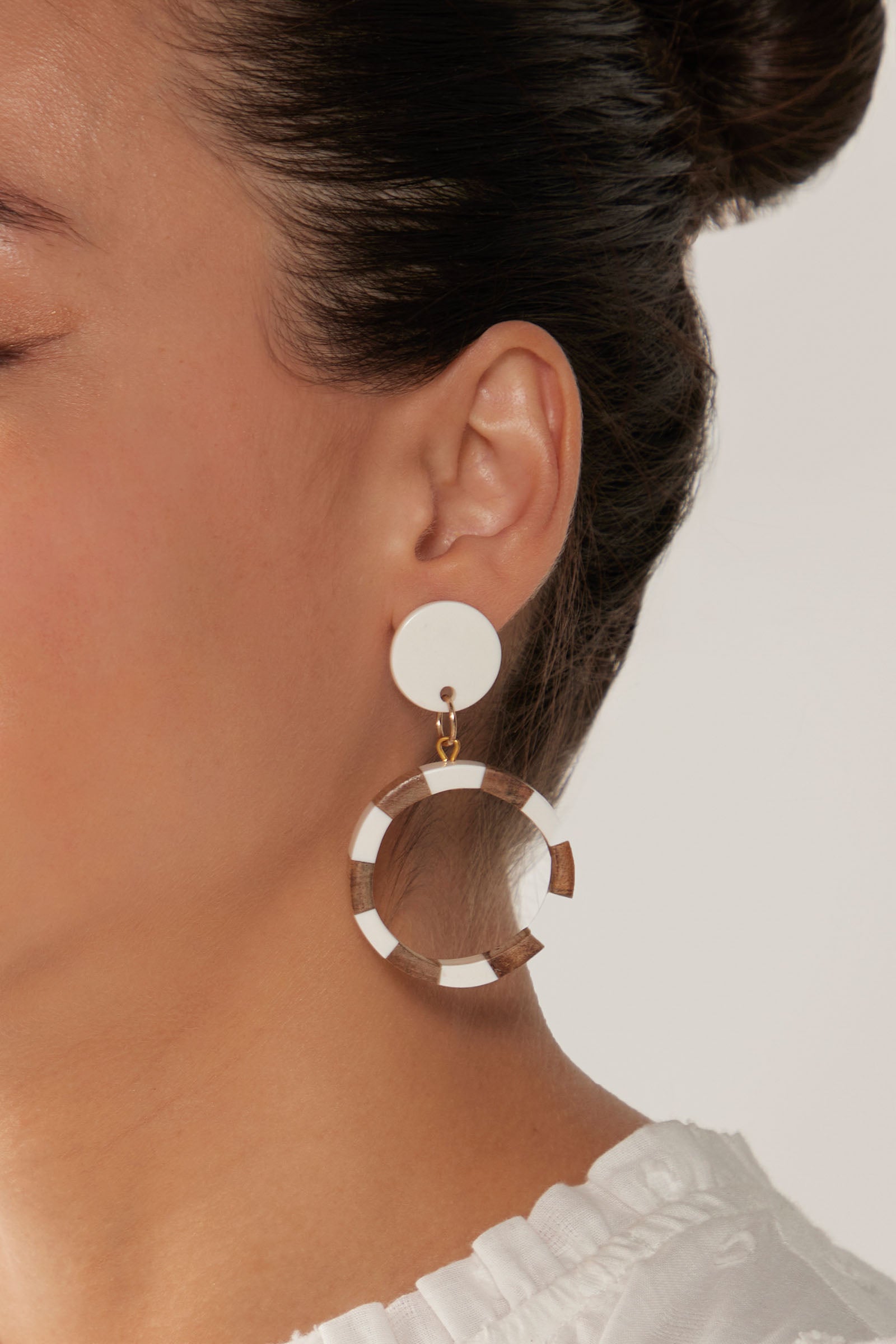 Cay Earring - Tan Stripe - eb&ive Earring