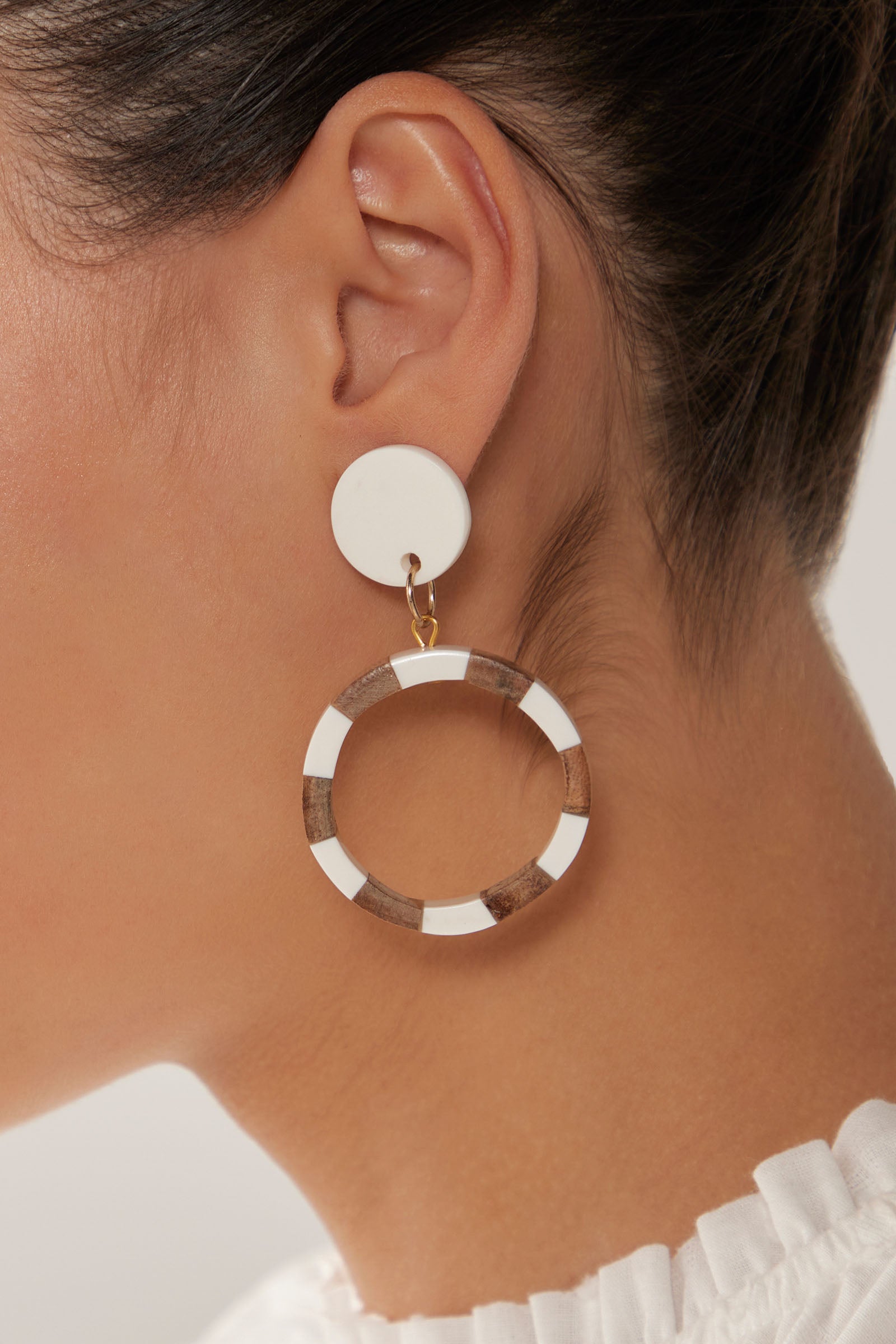 Cay Earring - Tan Stripe - eb&ive Earring