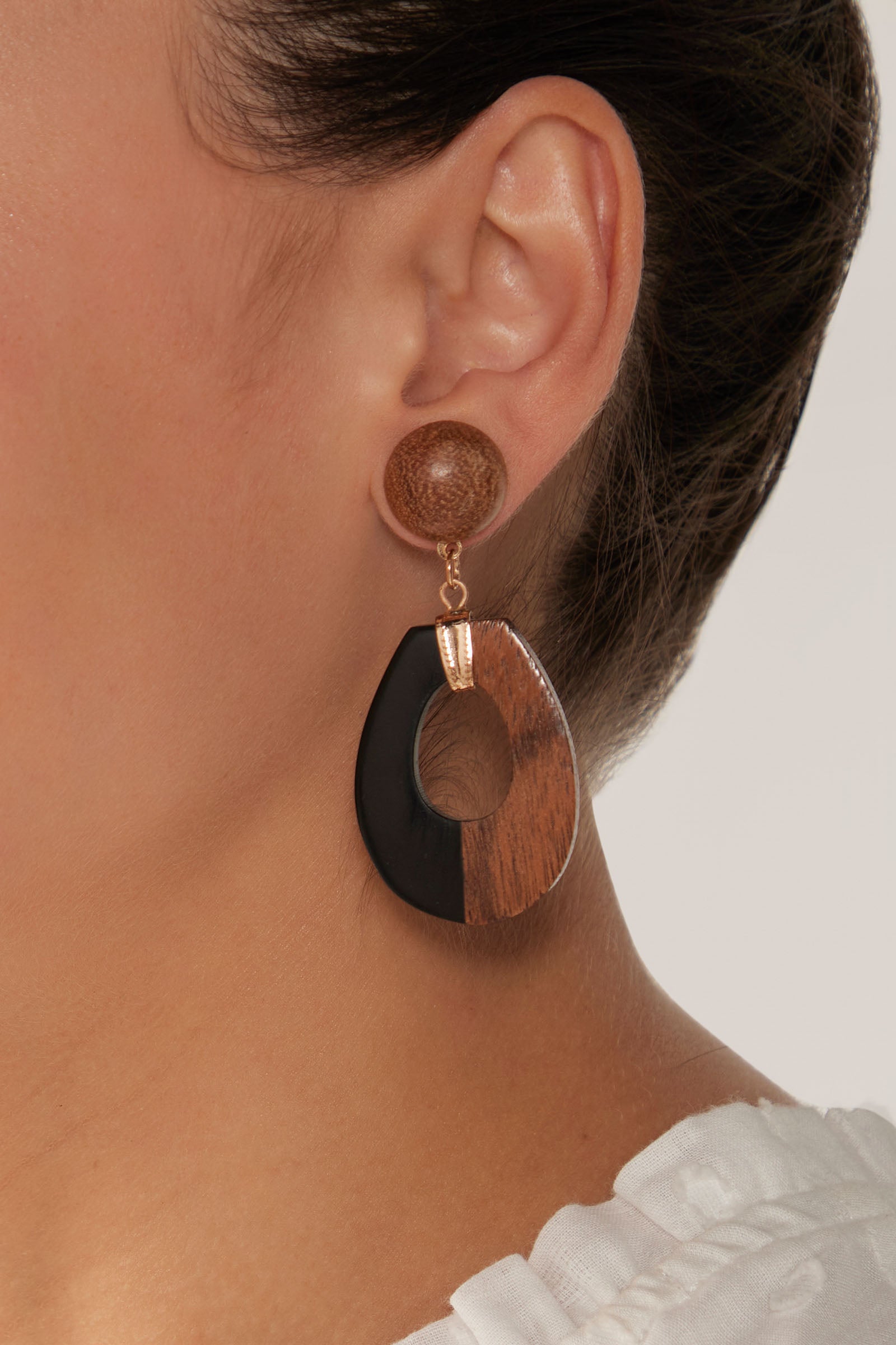 Cay Earring - Tan/Black - eb&ive Earring