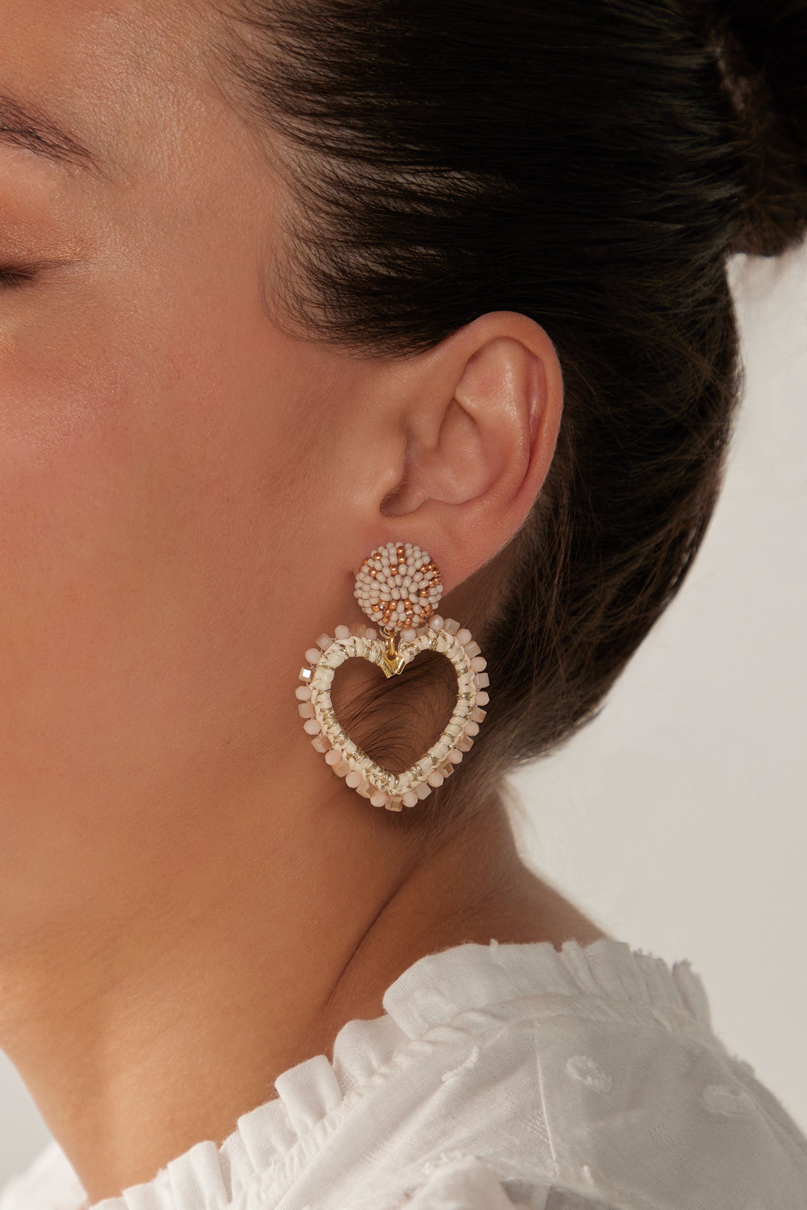 Palme Earring - Cream - eb&ive Earring