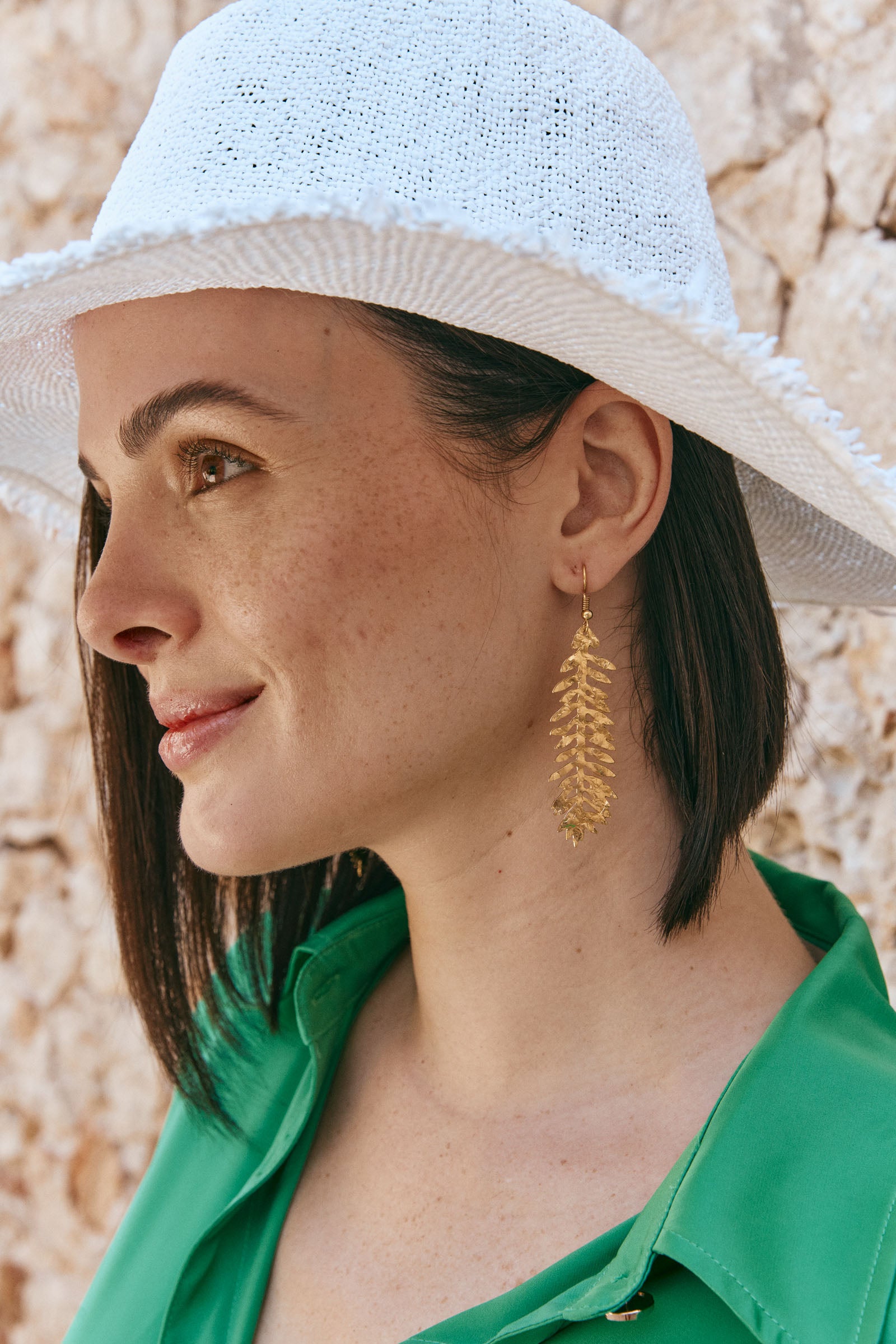 La Plage Earring - Gold Leaf - eb&ive Earring