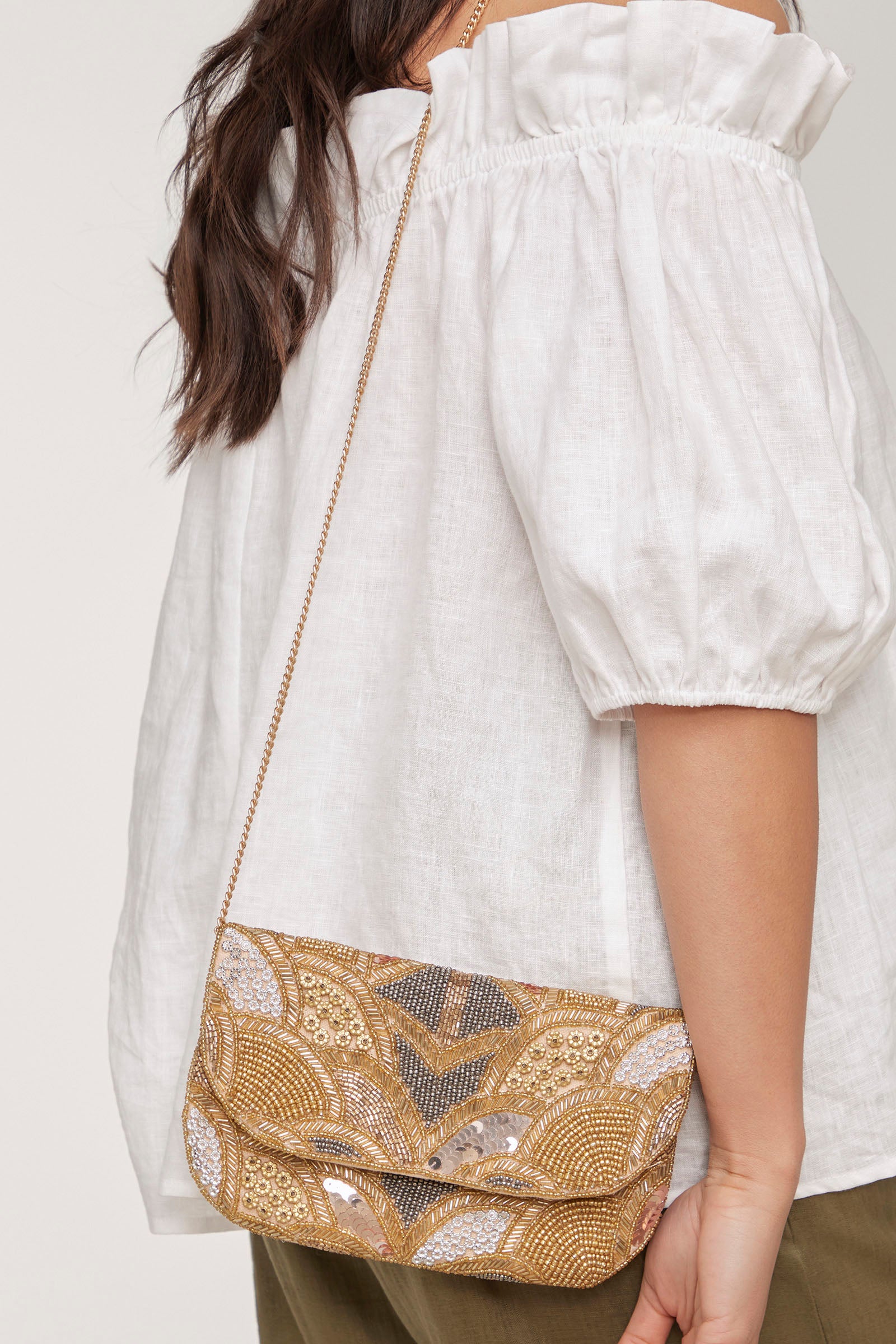 Elysian Clutch - Tan - eb&ive Bag