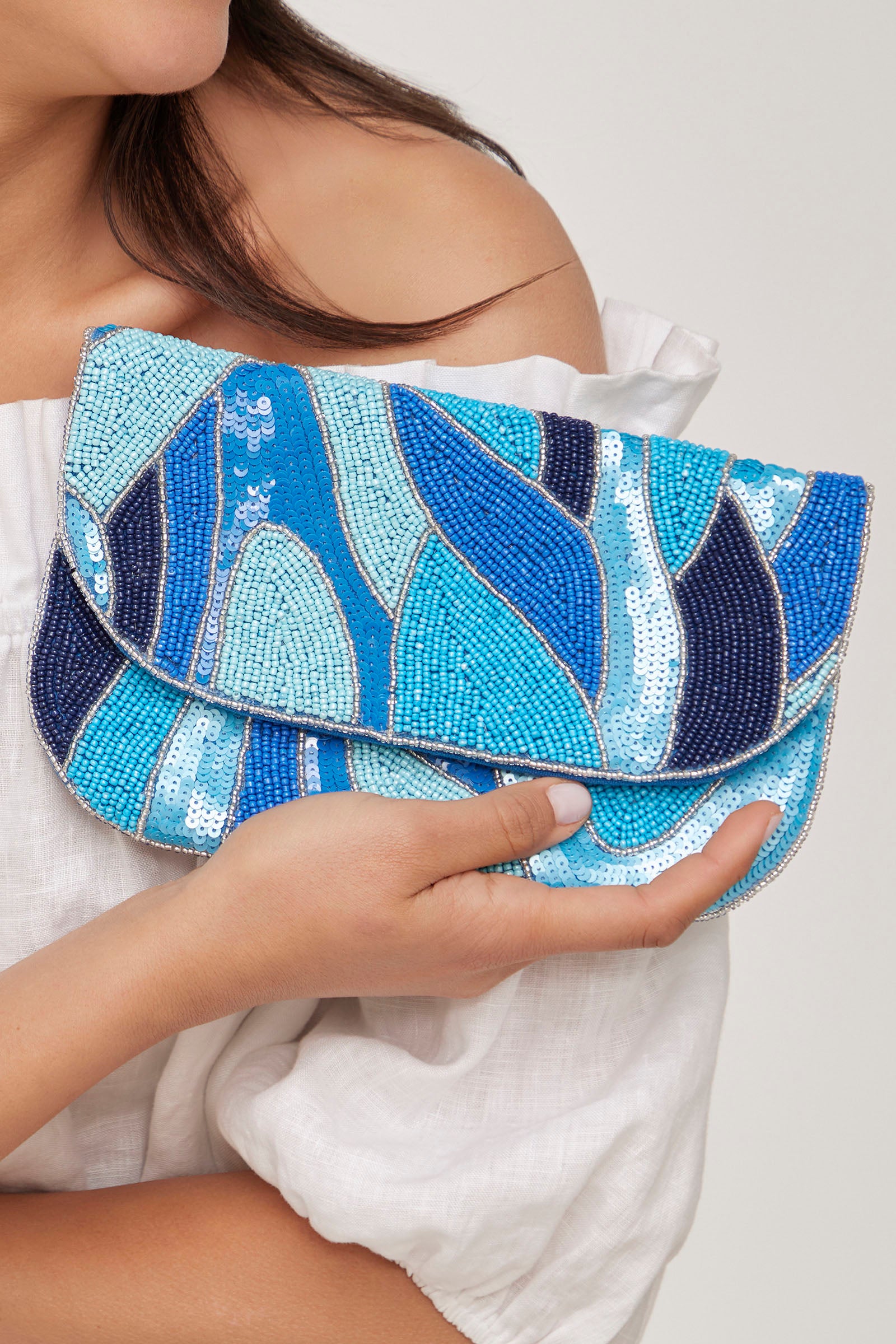 Elysian Clutch - Cobalt - eb&ive Bag