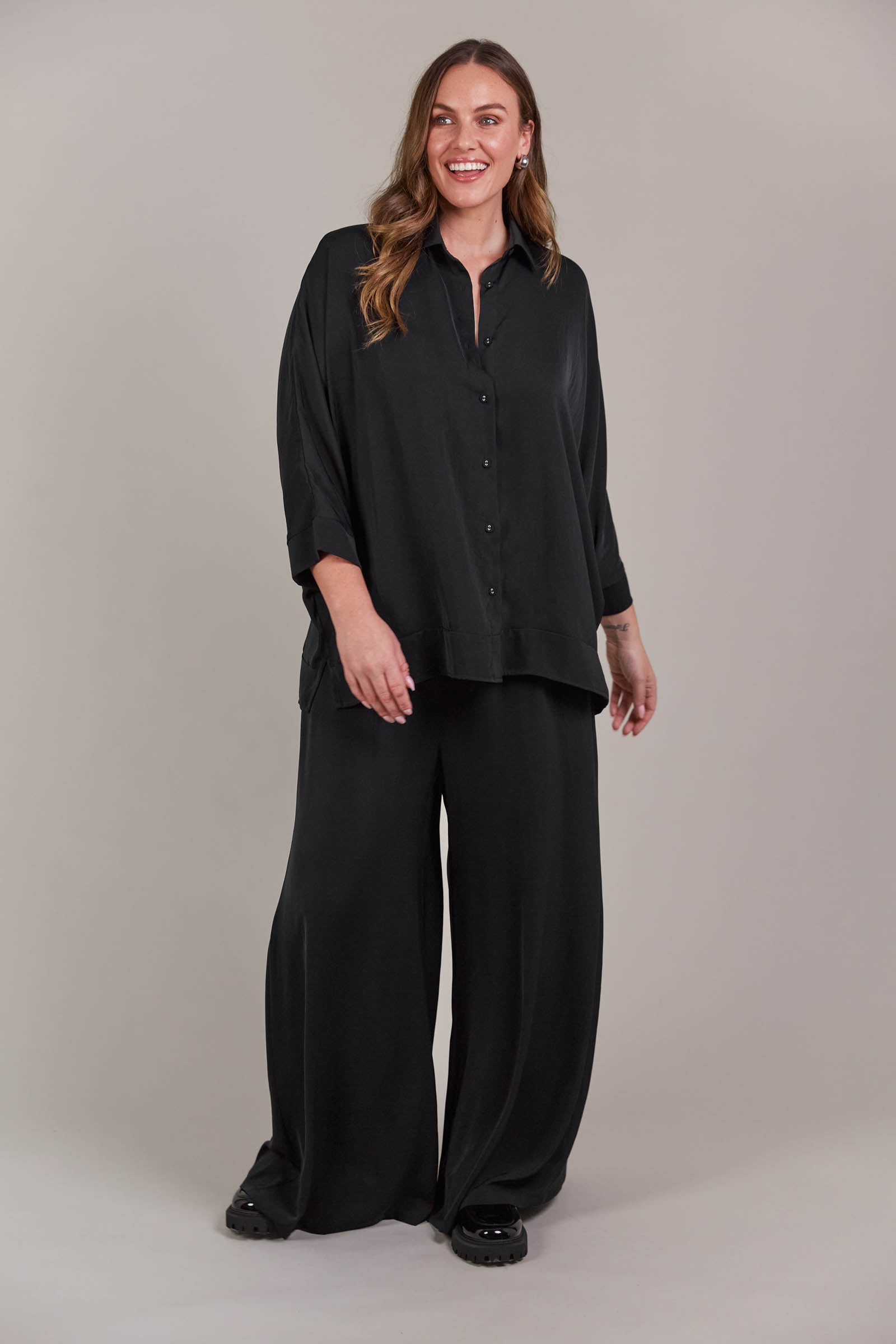 Elsie Relaxed Shirt - Black