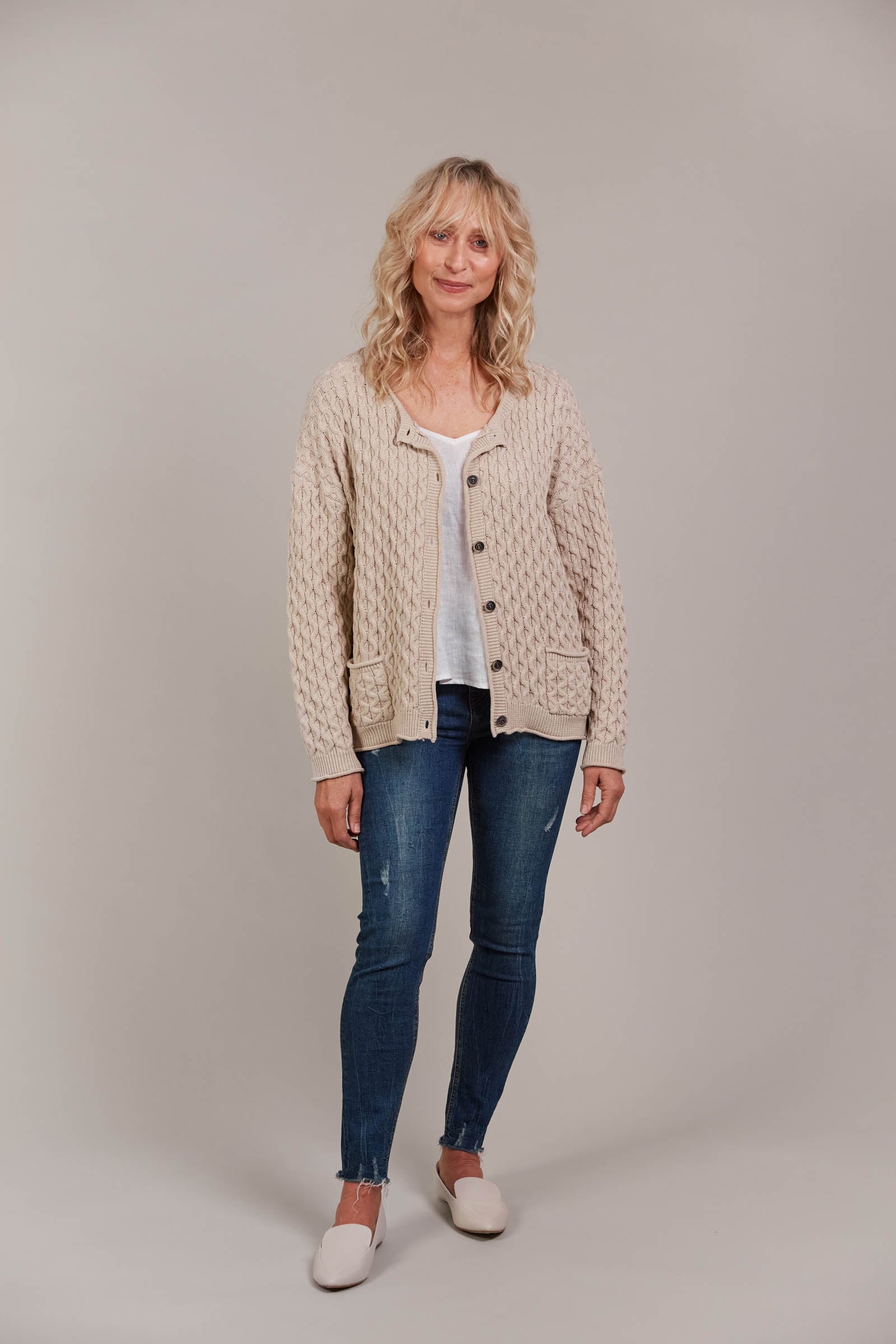 Naviva Cardigan - Oat