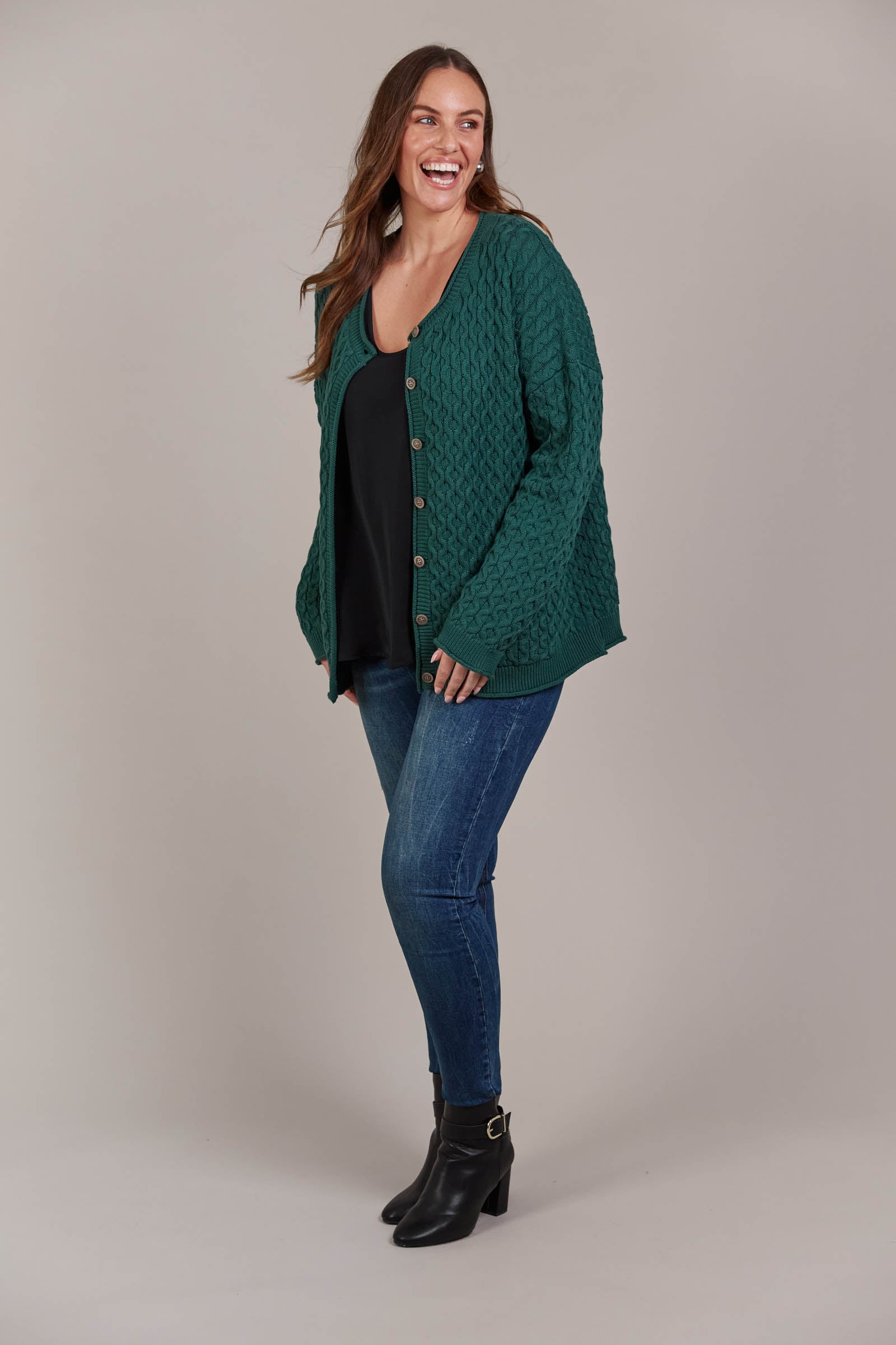 Naviva Cardigan - Peacock