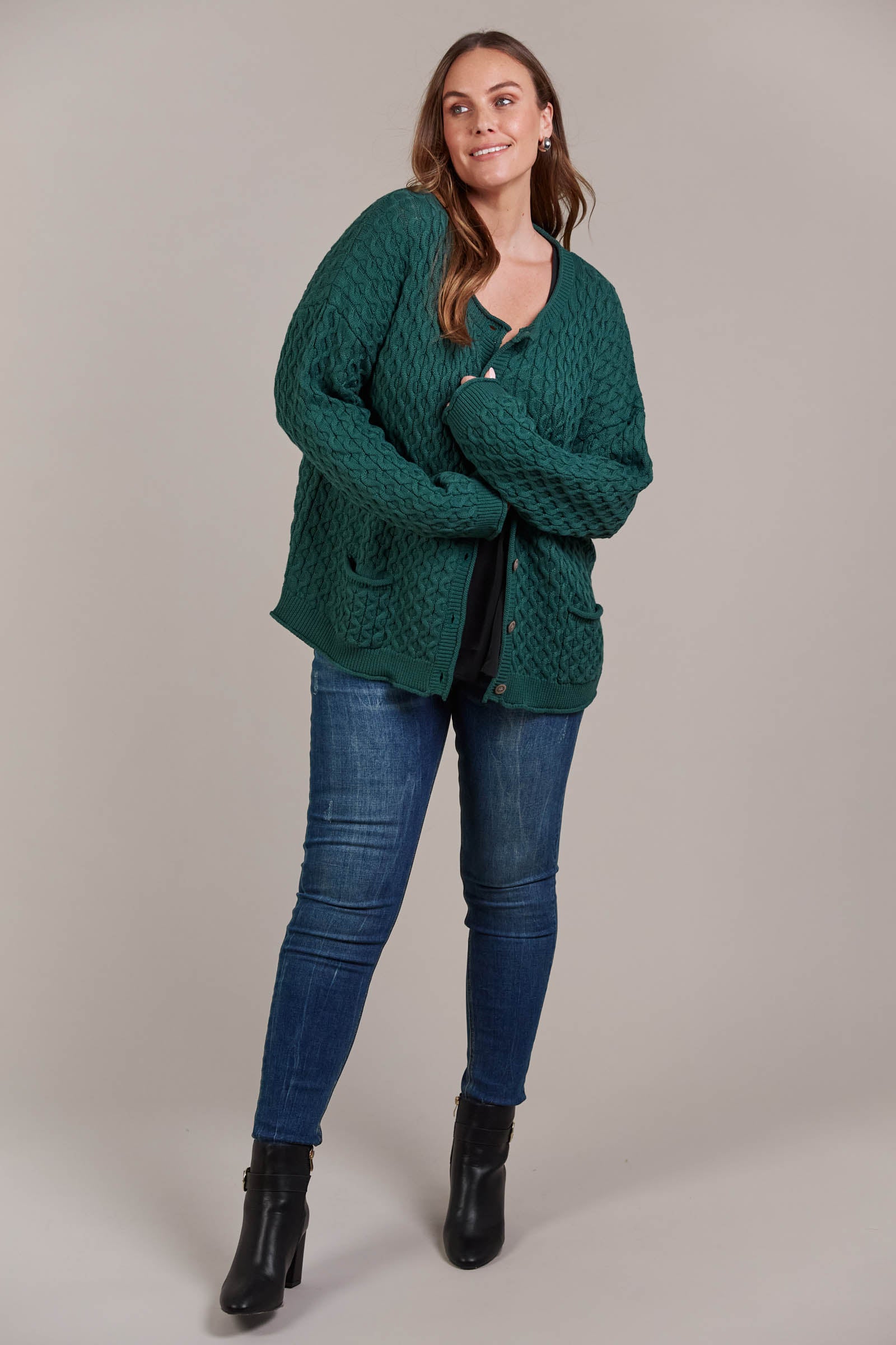 Naviva Cardigan - Peacock