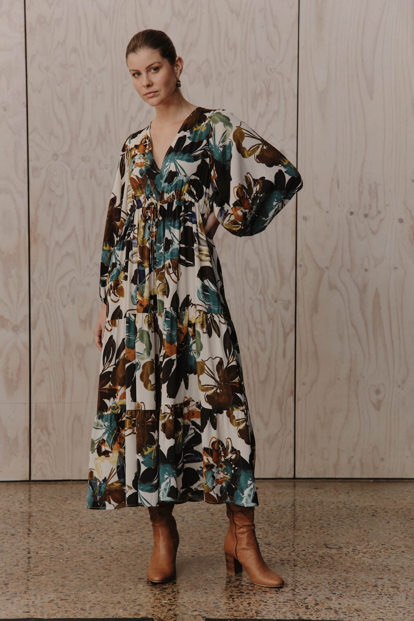 Elsie Maxi Dress - Botanical Tusk