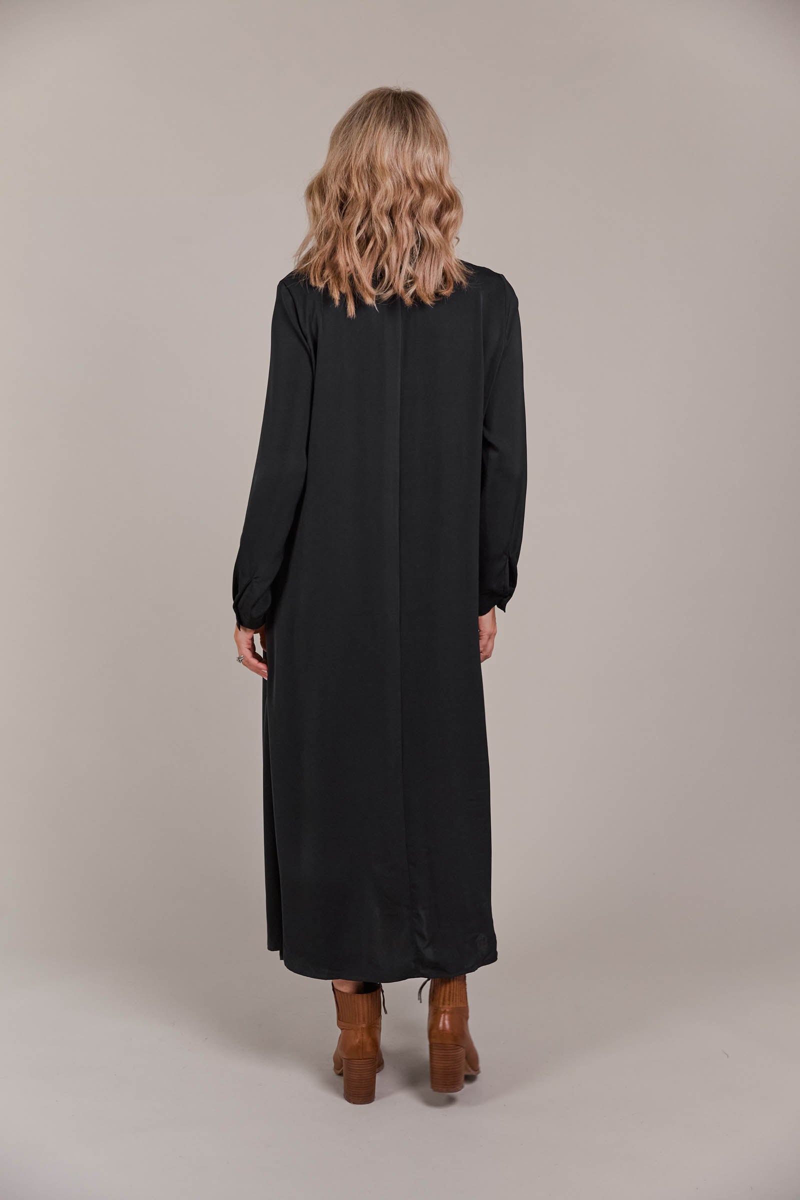 Elsie Shirt Dress - Black