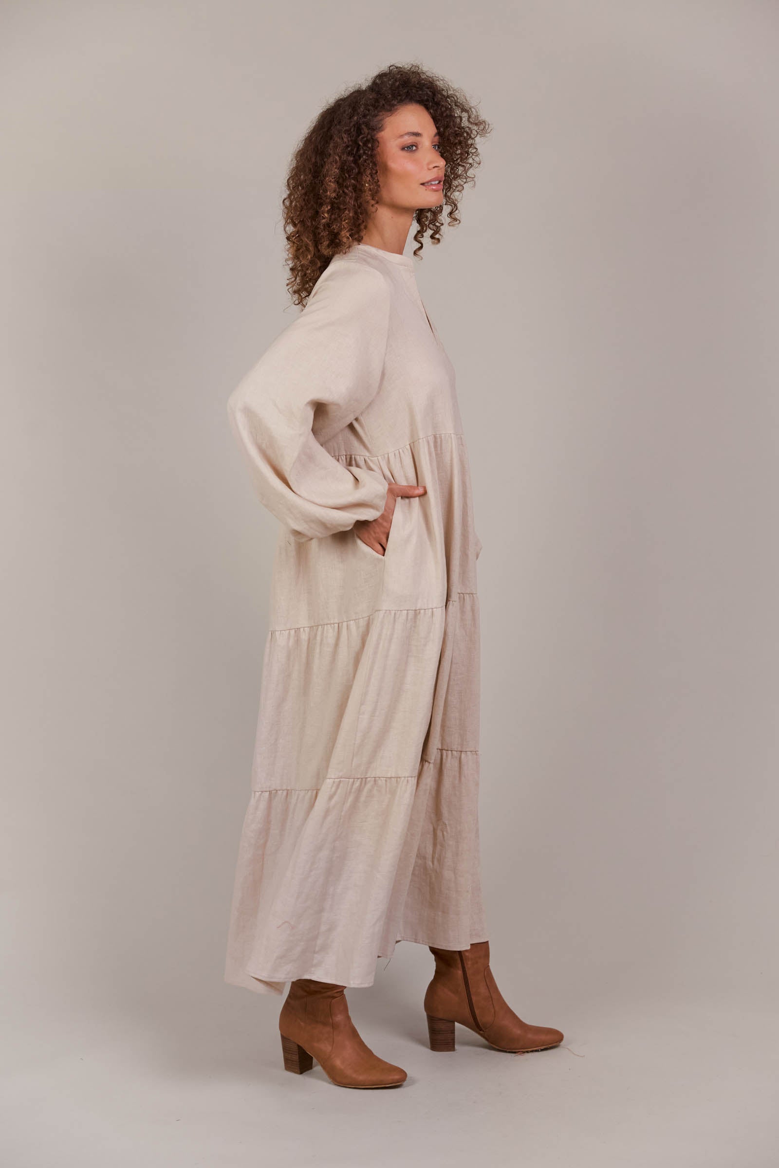 Laax Maxi Dress - Ecru