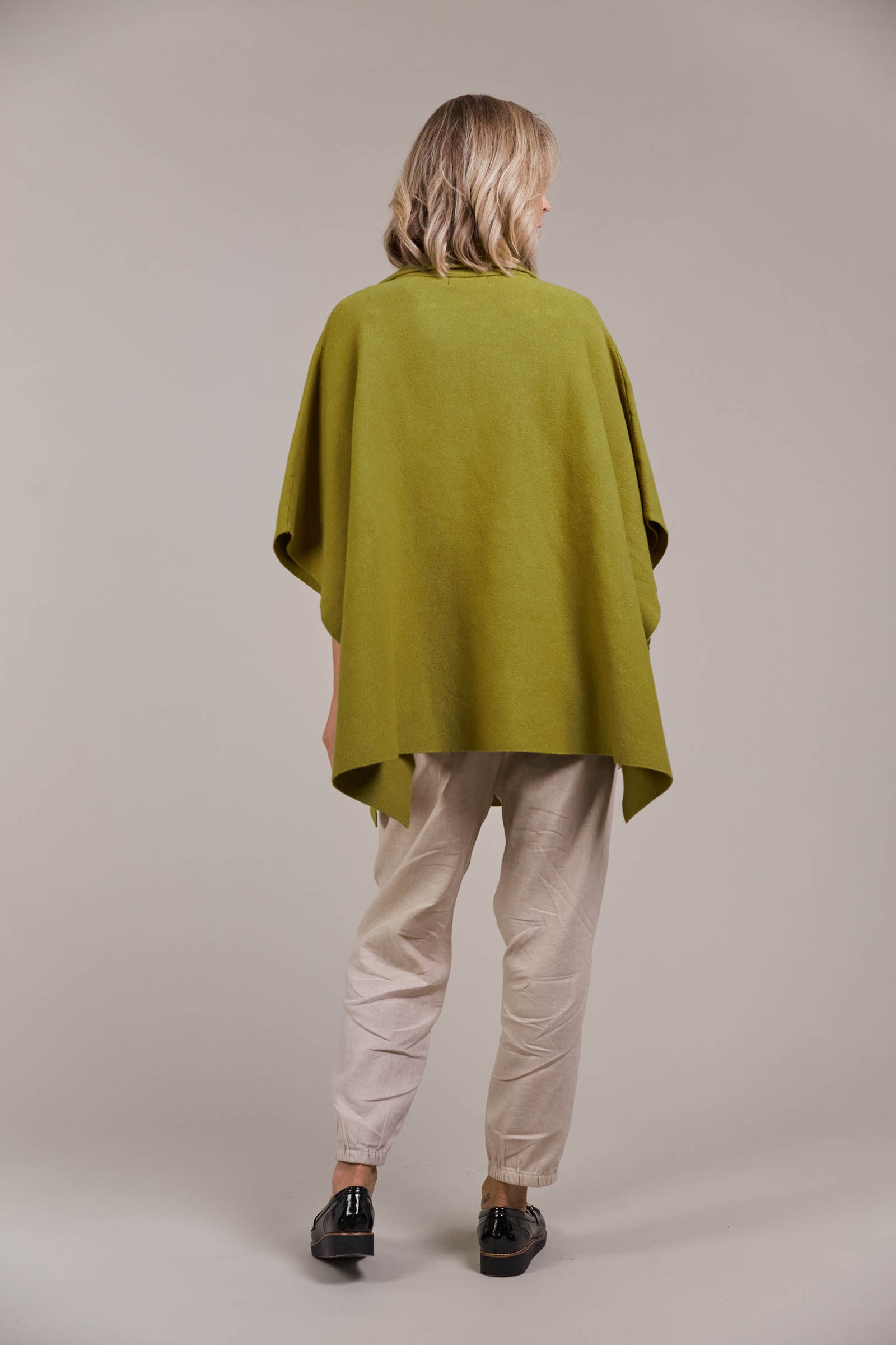 Palmer Knit Cape - Chartreuse