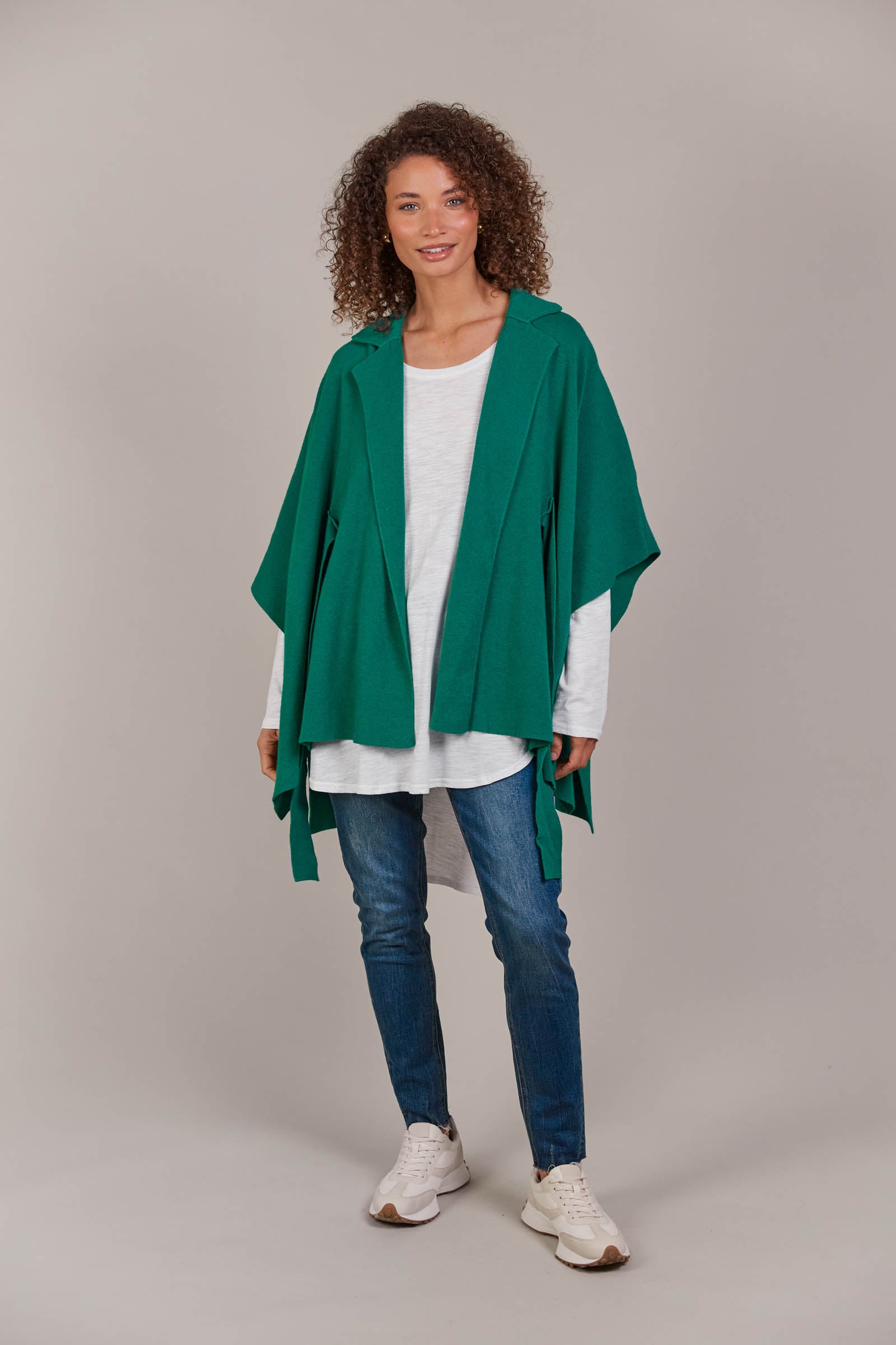 Palmer Knit Cape - Teal