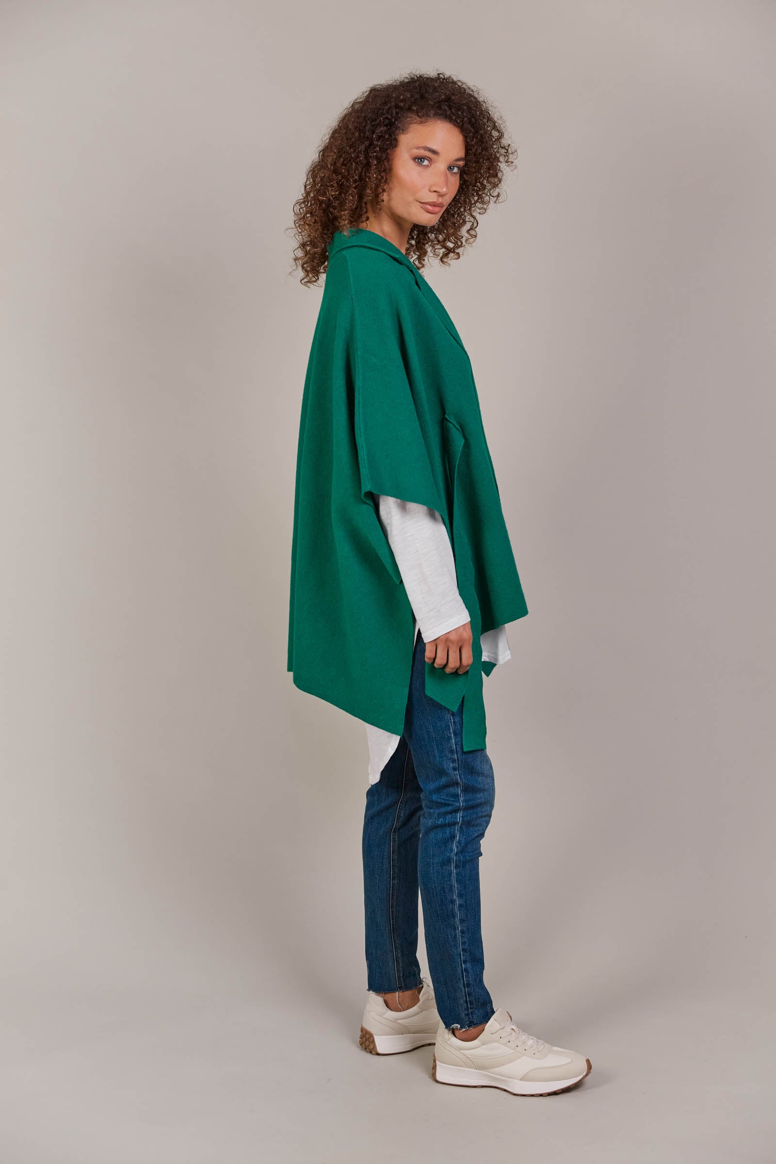 Palmer Knit Cape - Teal