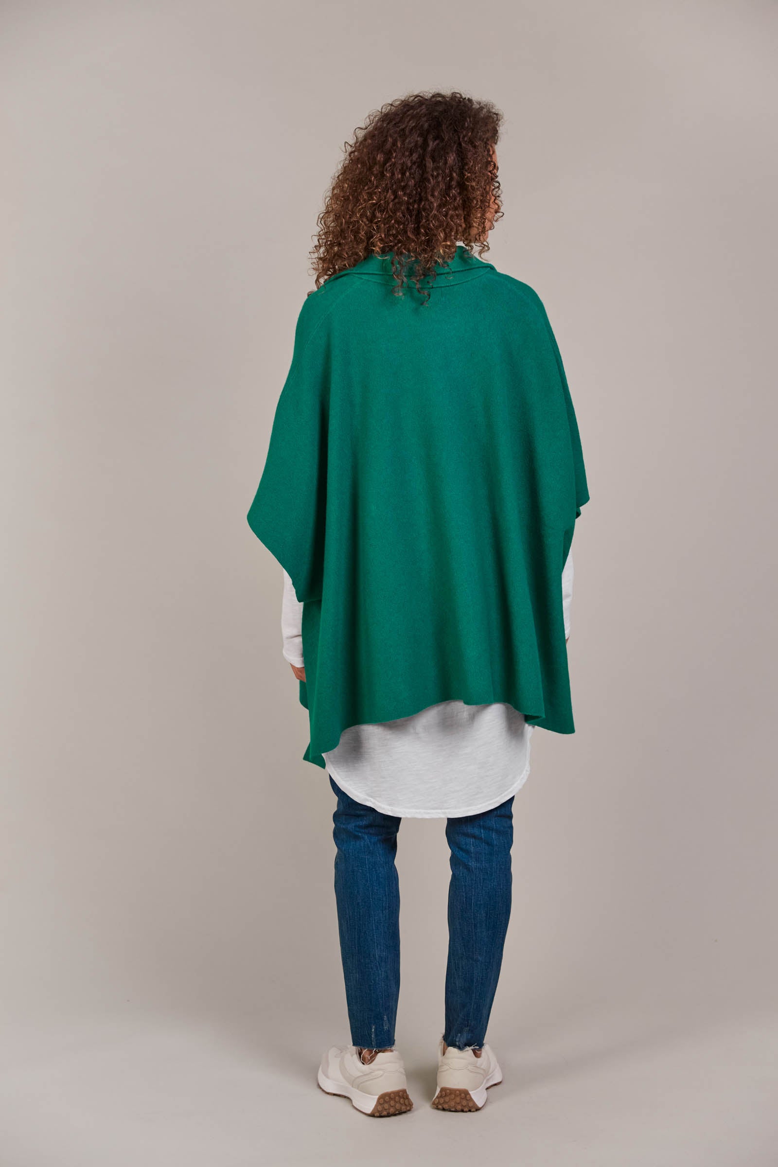 Palmer Knit Cape - Teal