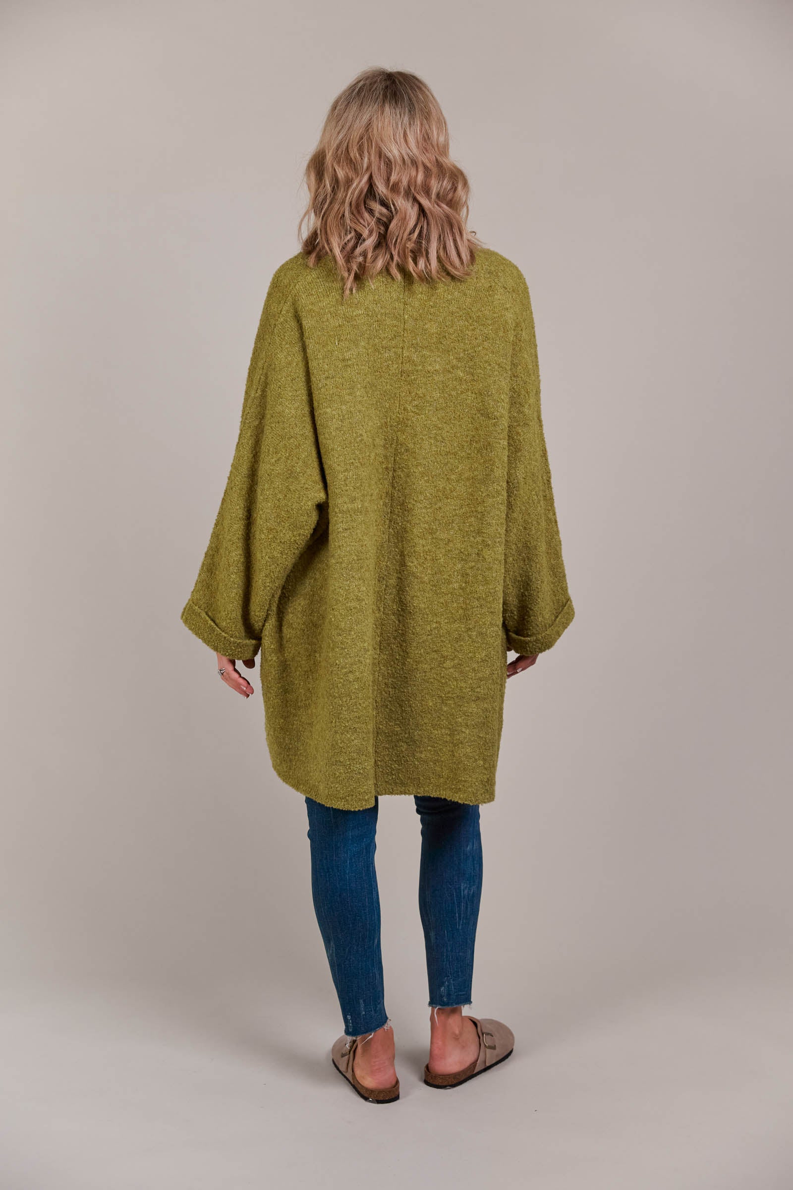 Folie Relaxed Cardigan - Chartreuse