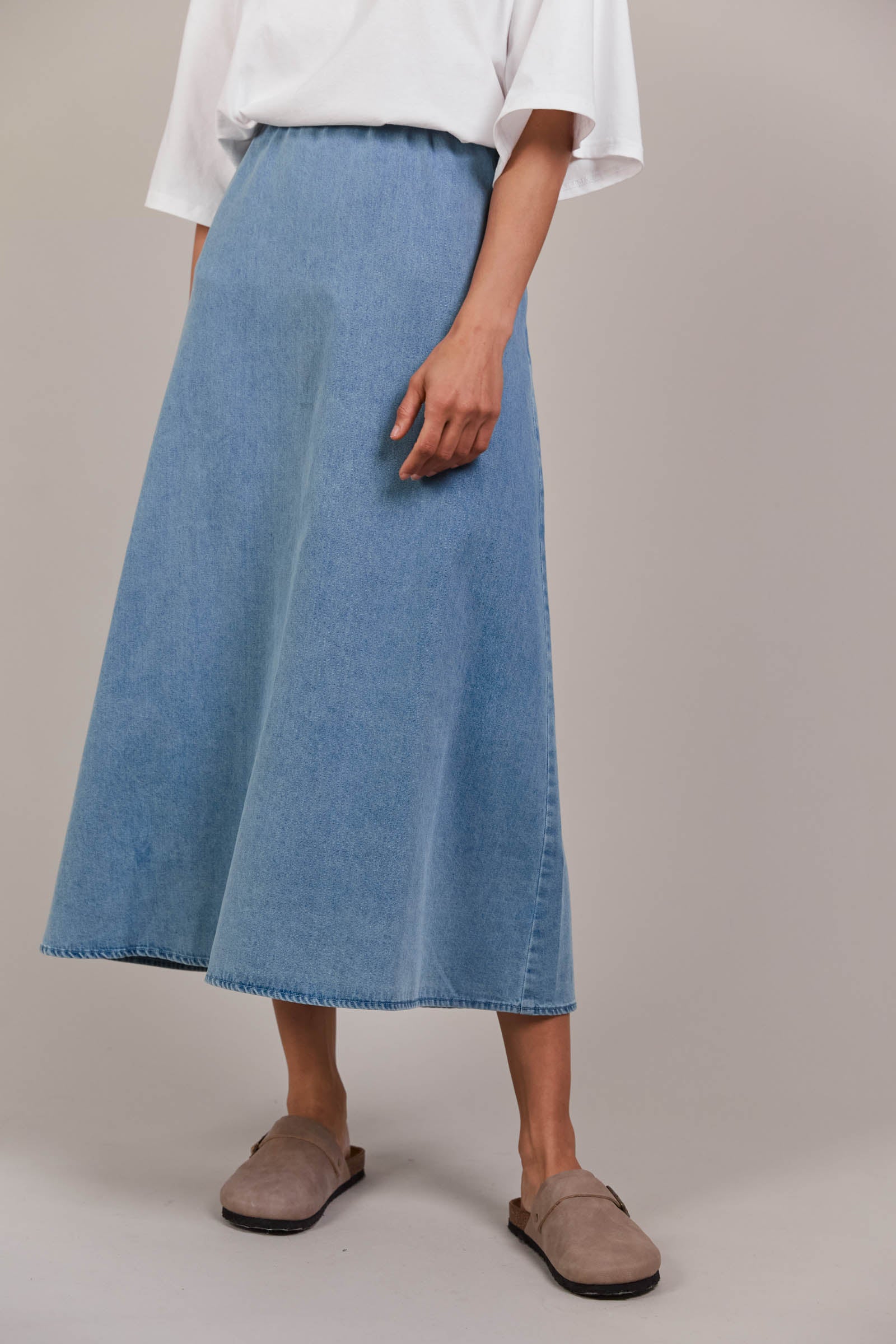 Pepi Denim Midi Skirt - Denim