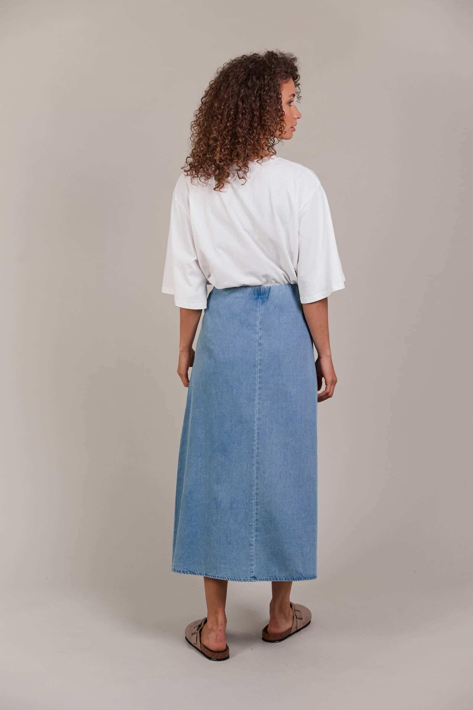 Pepi Denim Midi Skirt - Denim