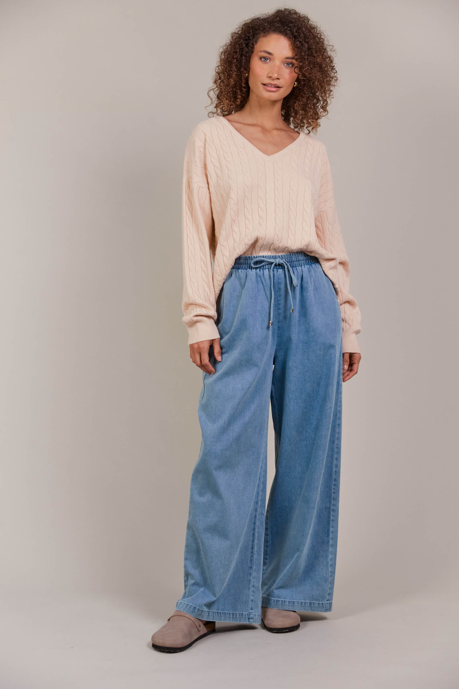 Pepi Wide Denim Pant - Denim