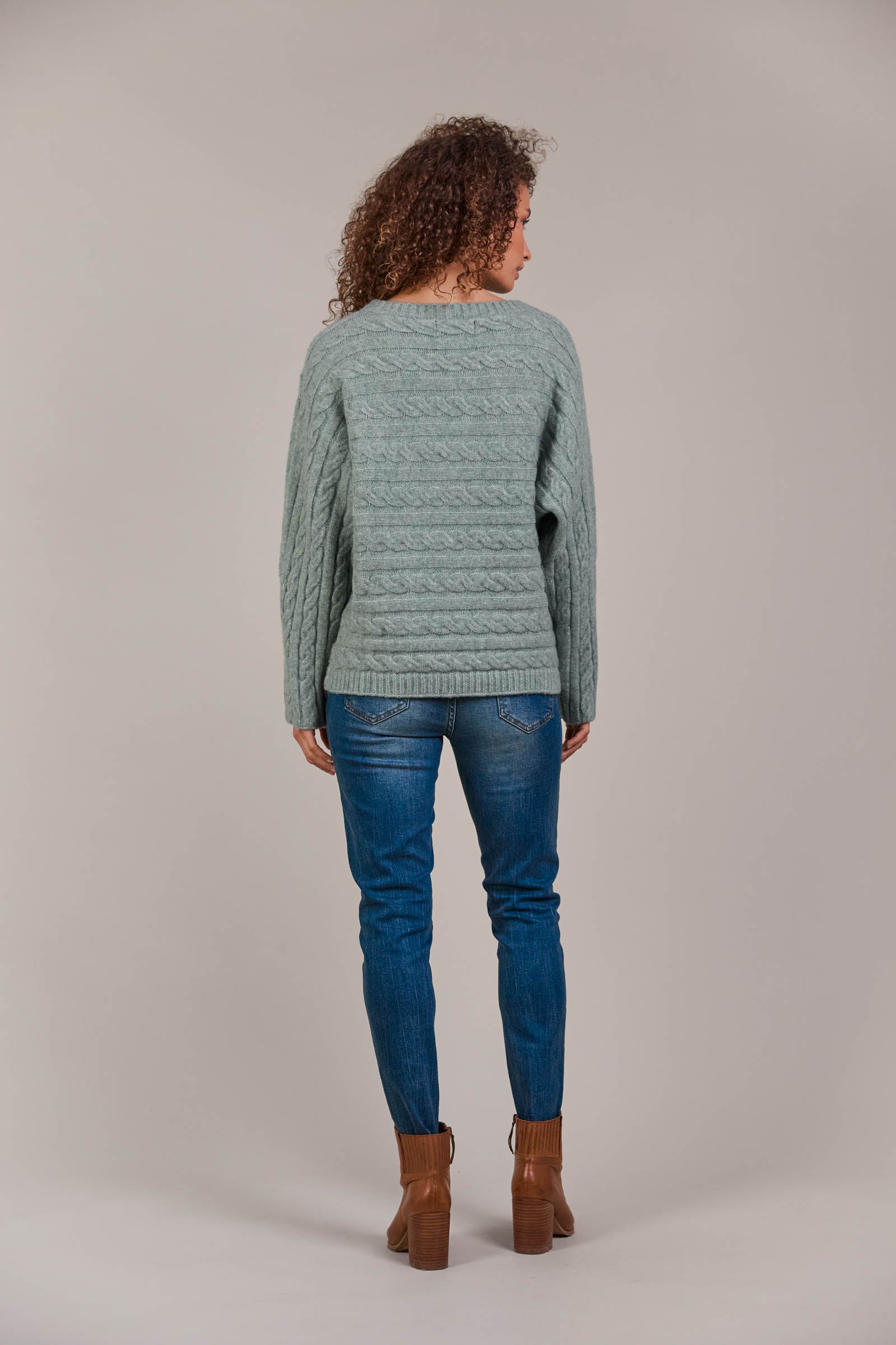 Merano Cable Knit - Jasper