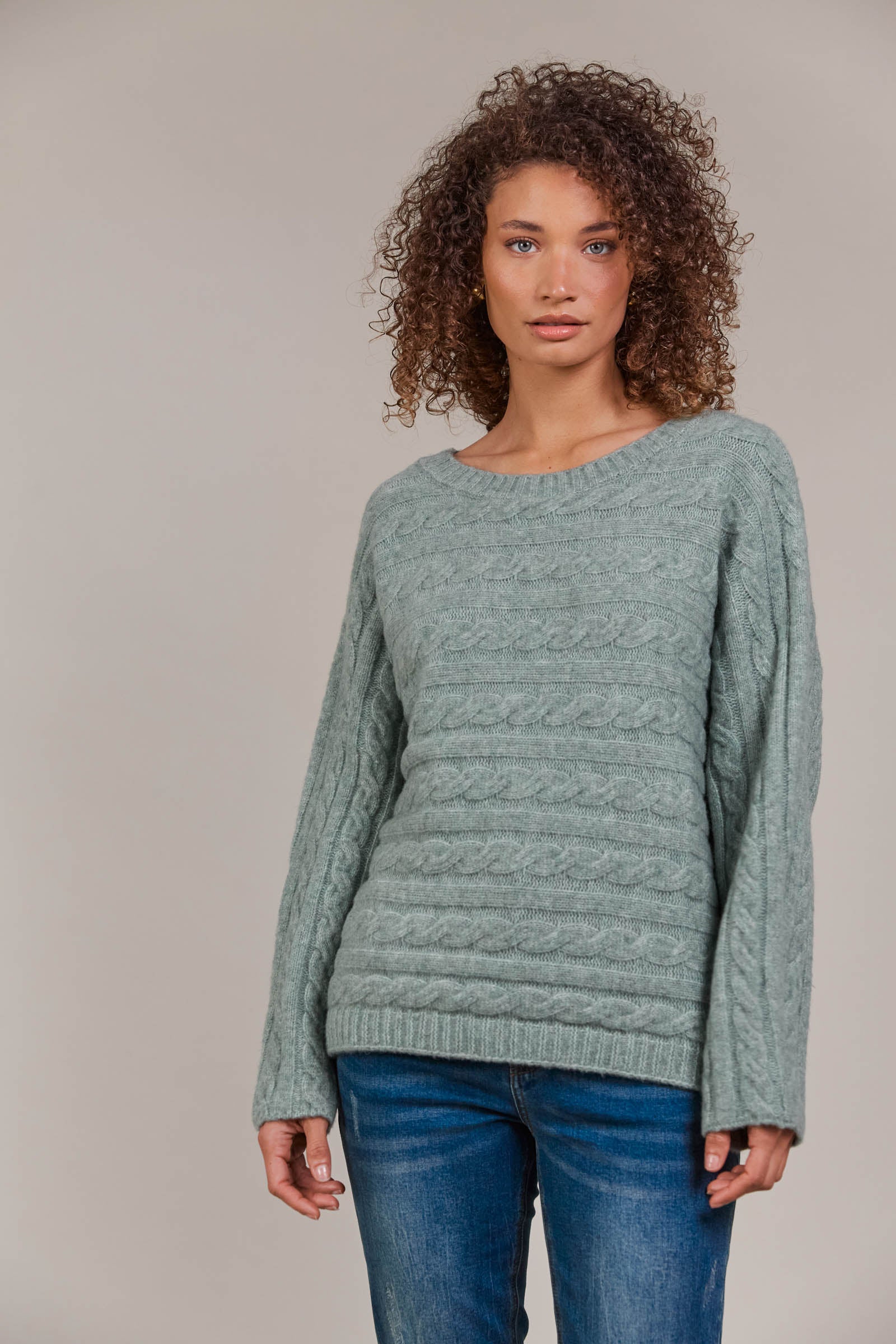 Merano Cable Knit - Jasper