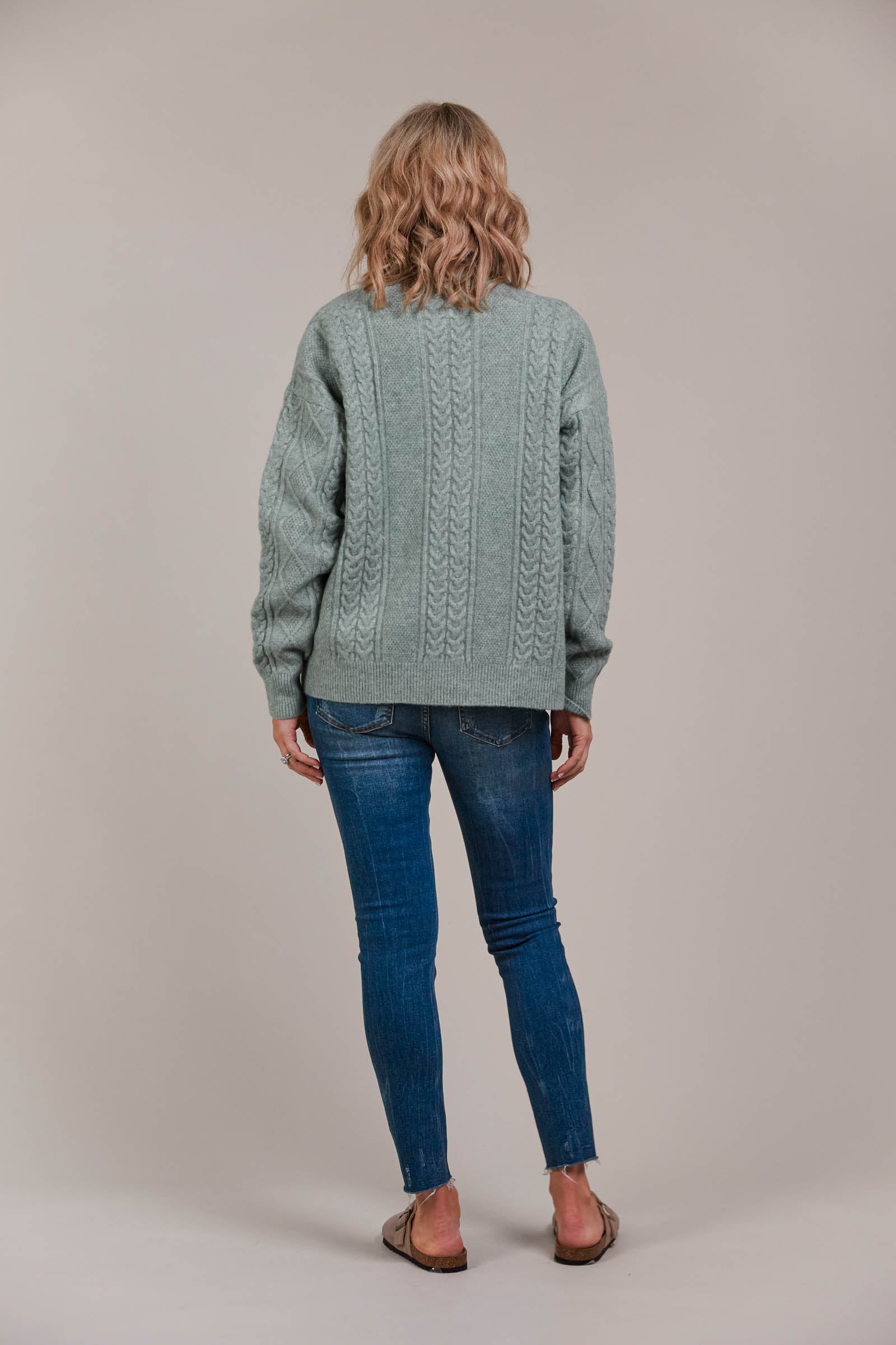 Merano Crop Cardigan - Jasper