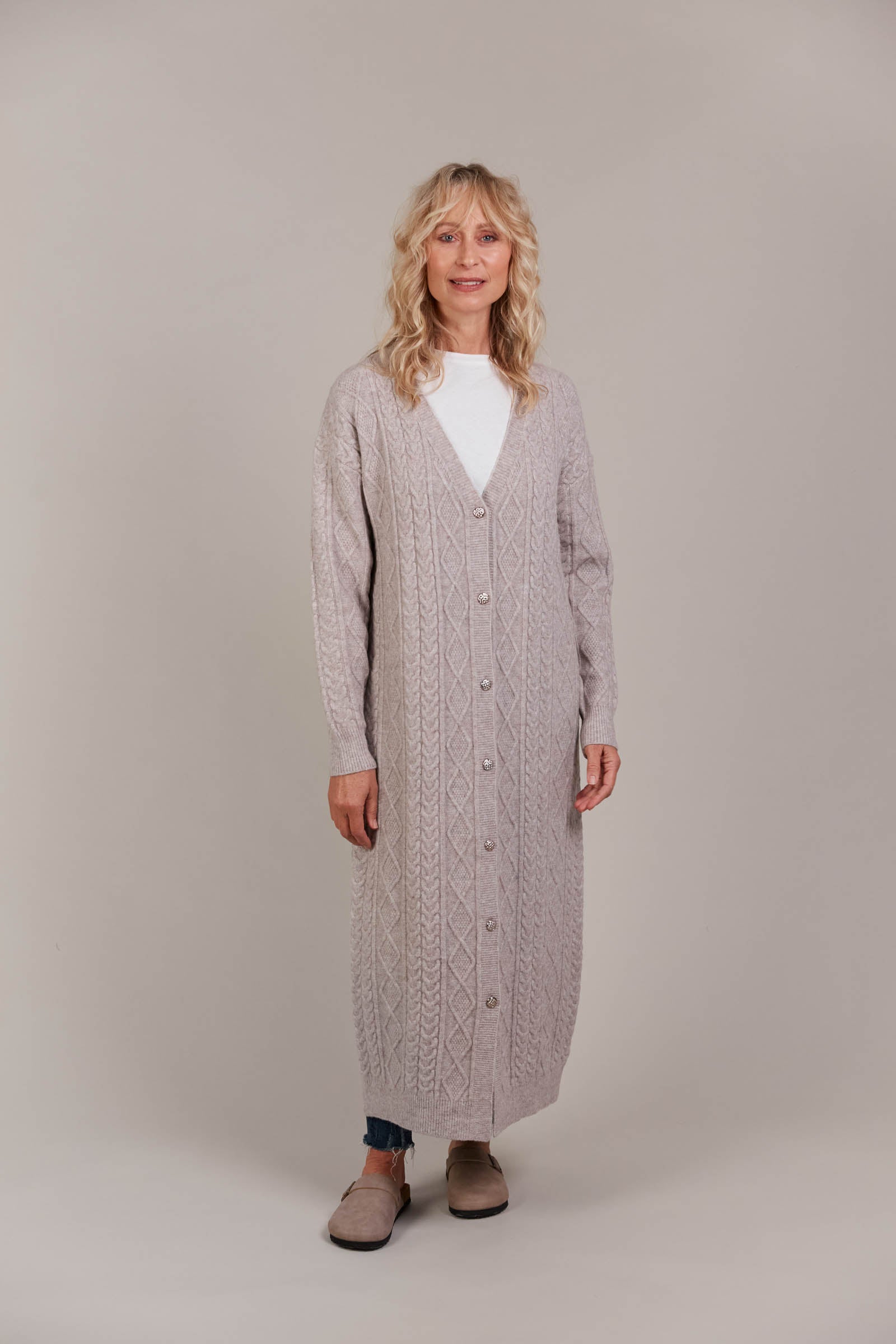 Merano Maxi Cardigan - Flax