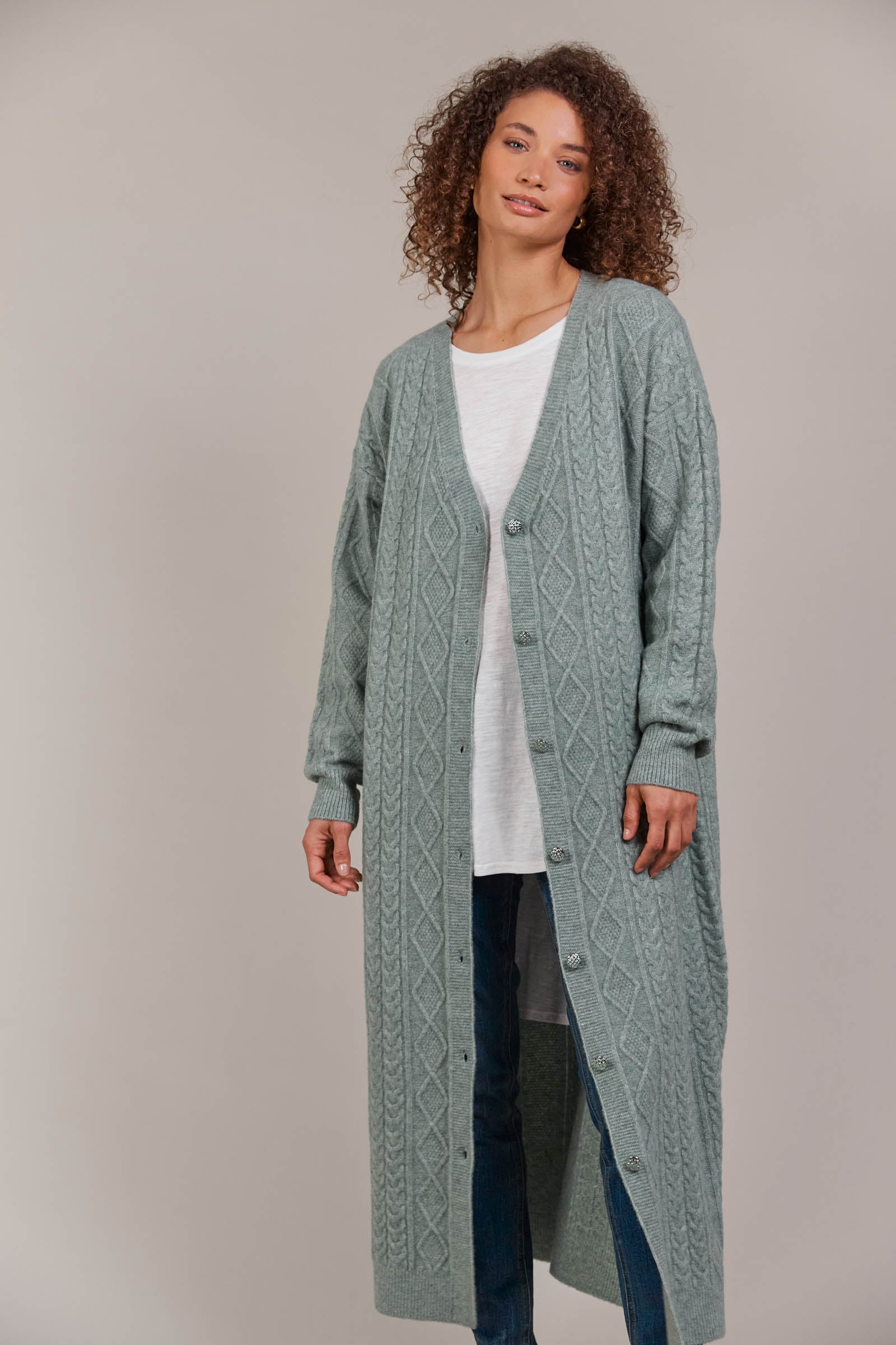 Merano Maxi Cardigan - Jasper