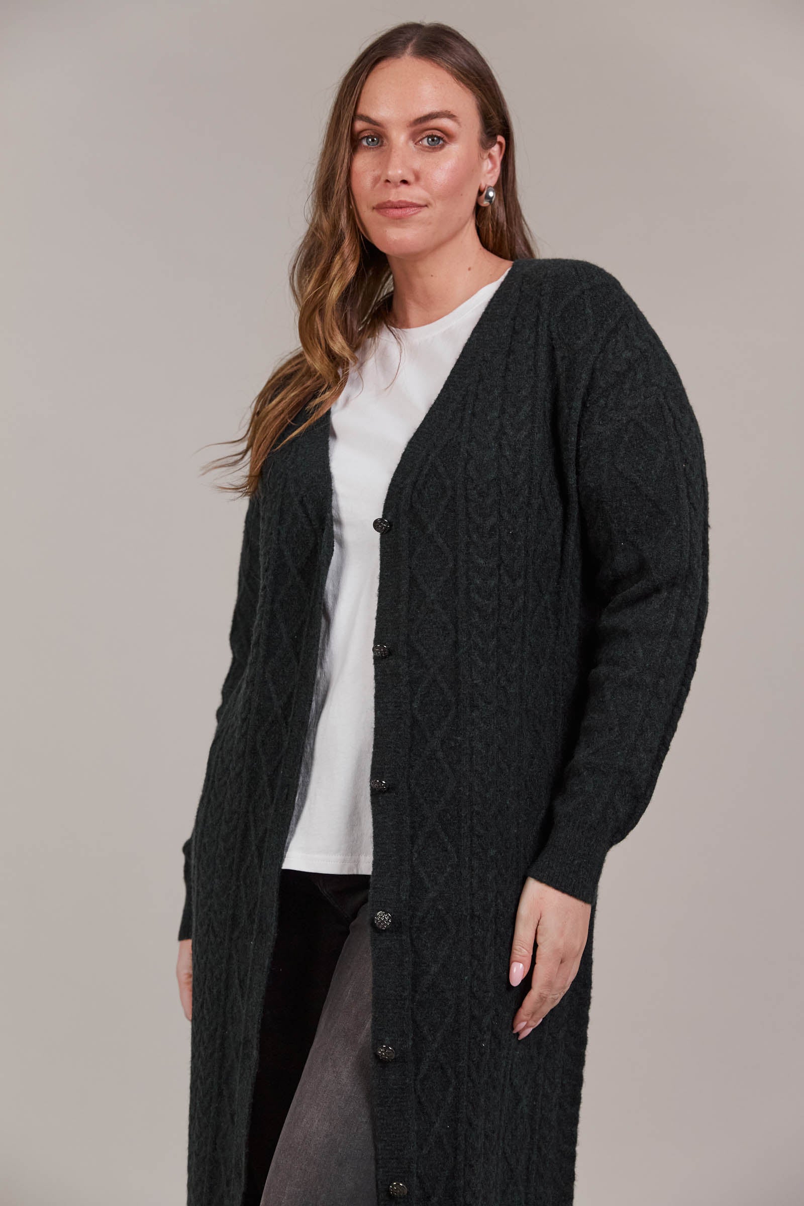 Merano Maxi Cardigan - Char