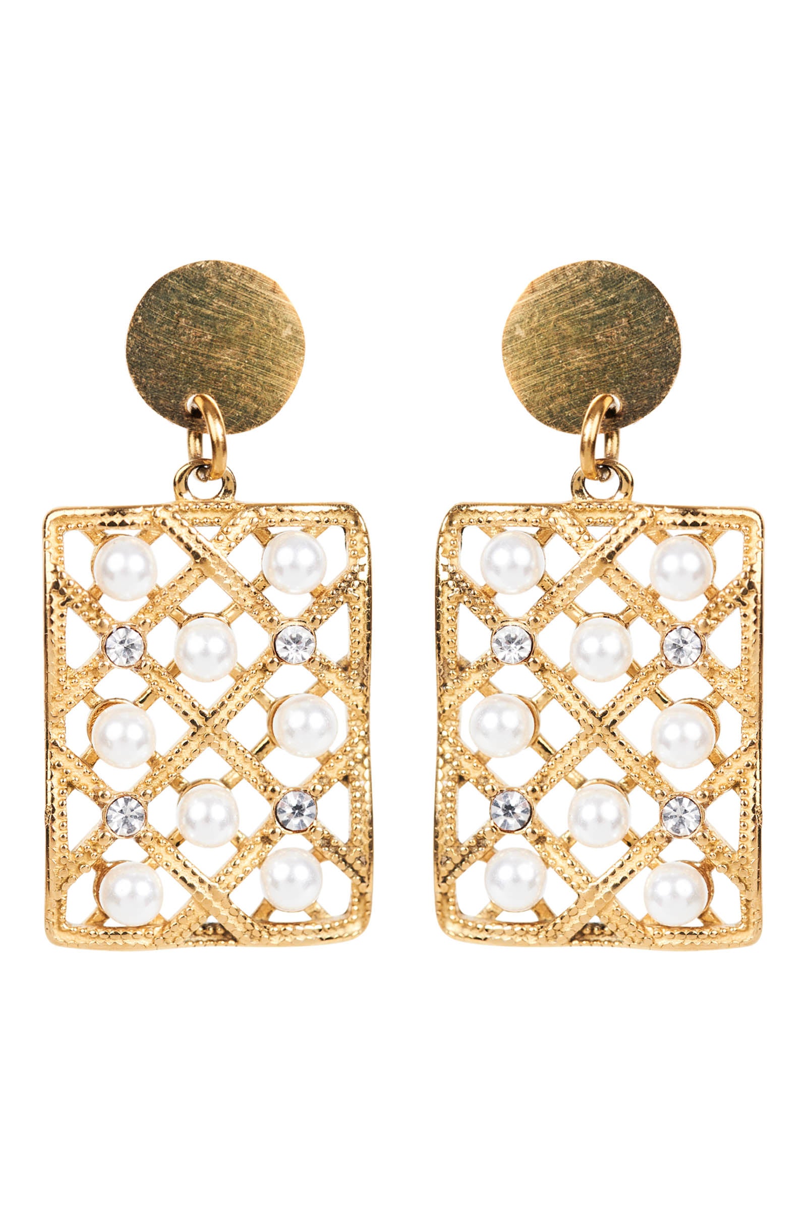 Ivy Earring - Square Pearl