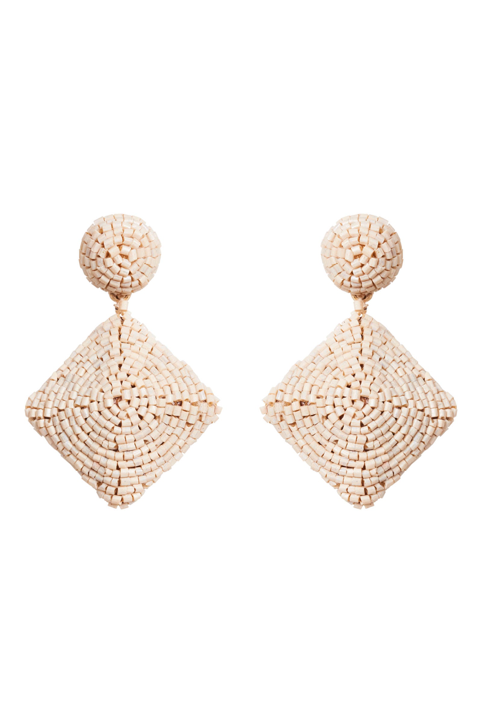 Elsie Square Earring - Ecru