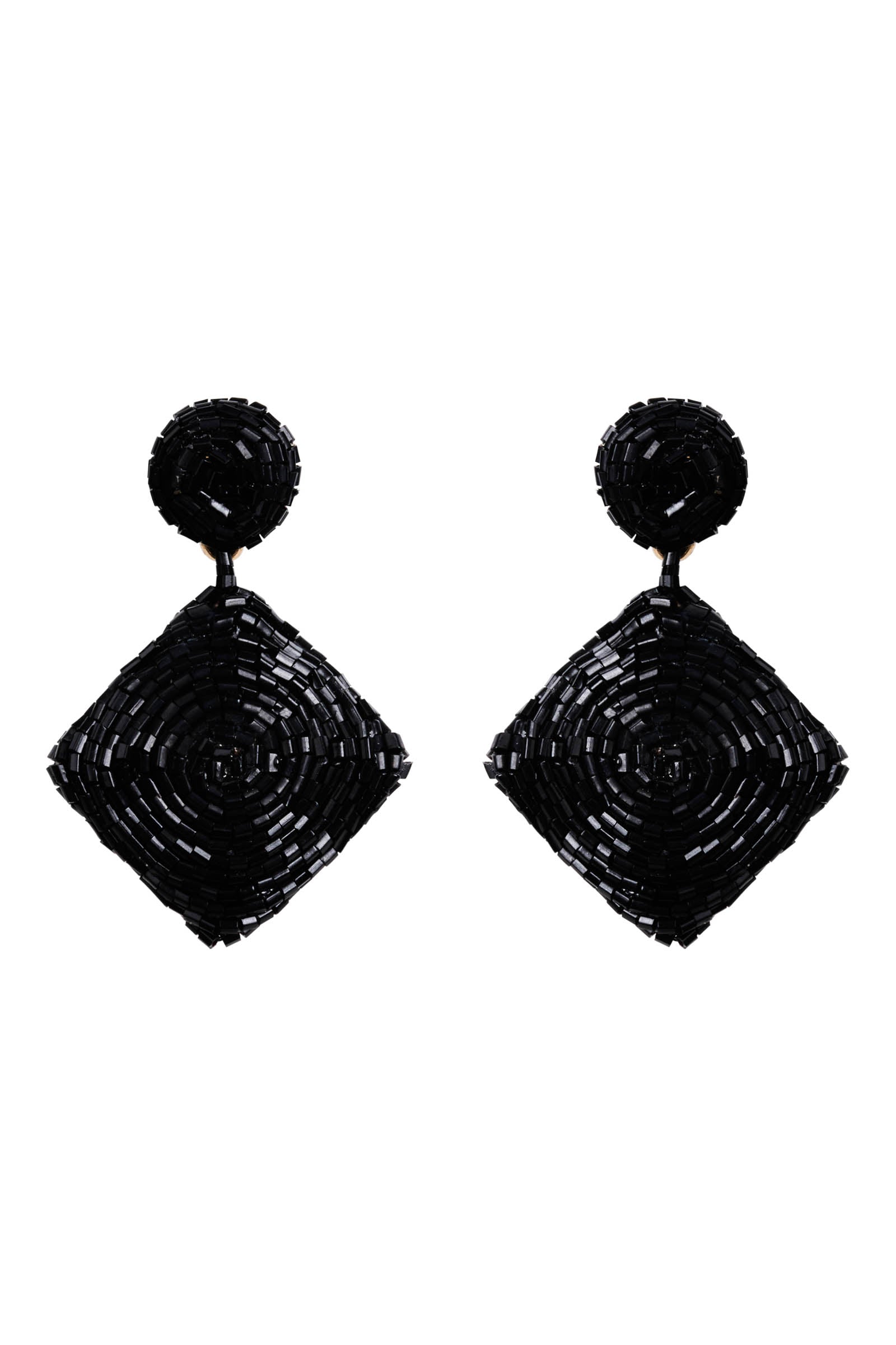 Elsie Square Earring - Black