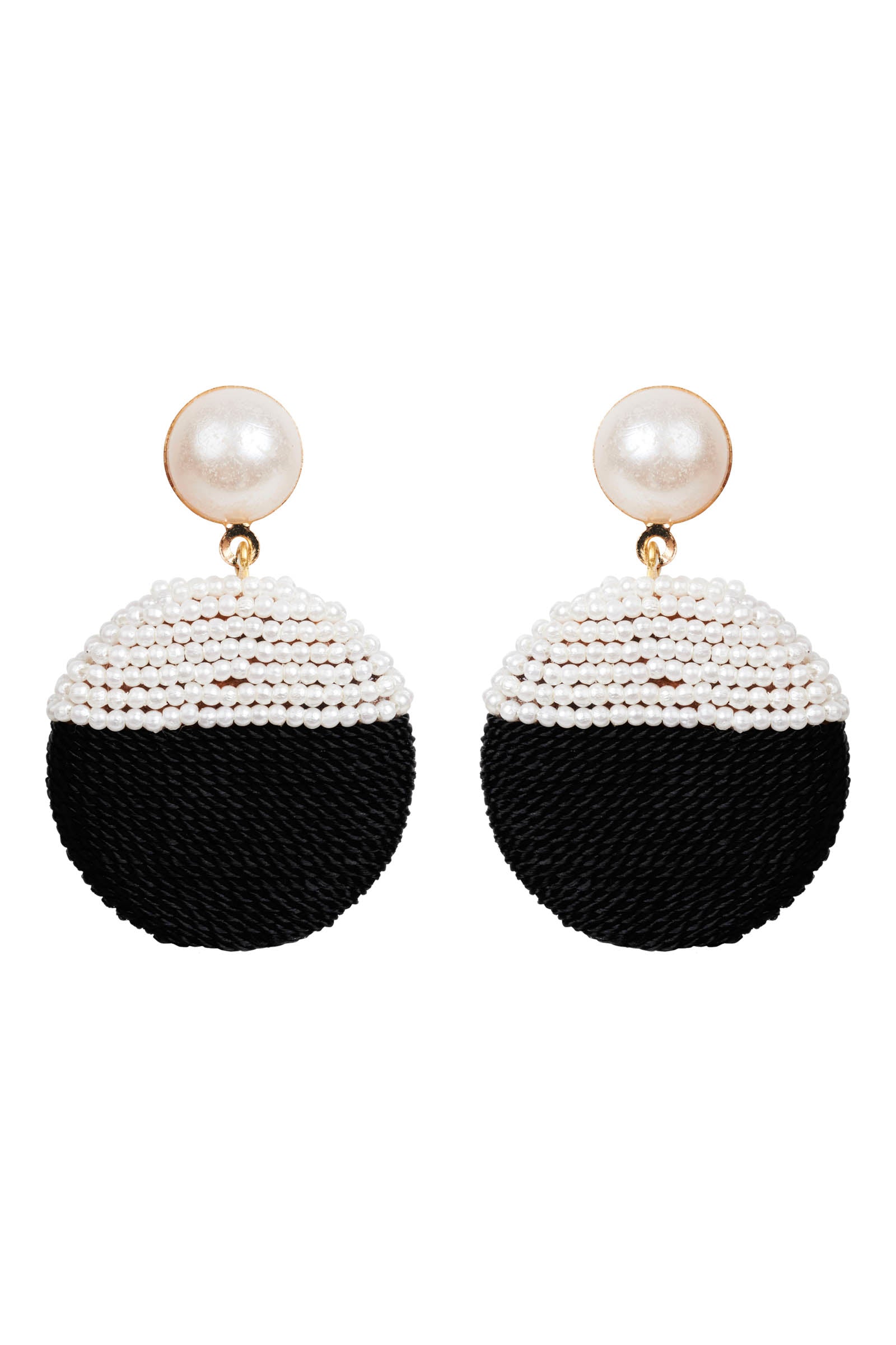 Elsie Round Earring - Black