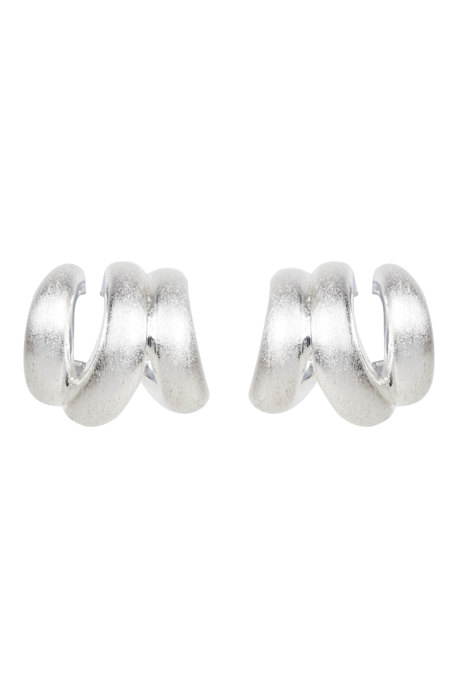 Heritage Satin Earring - Silver Knot