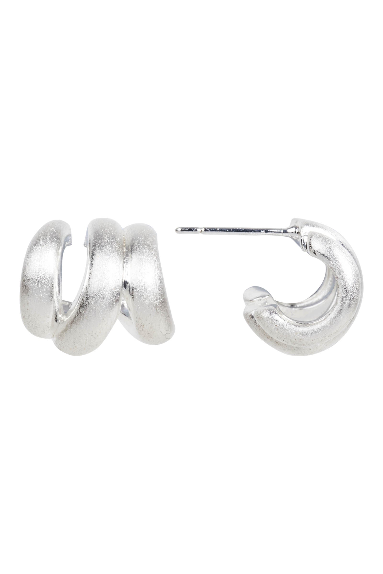 Heritage Satin Earring - Silver Knot