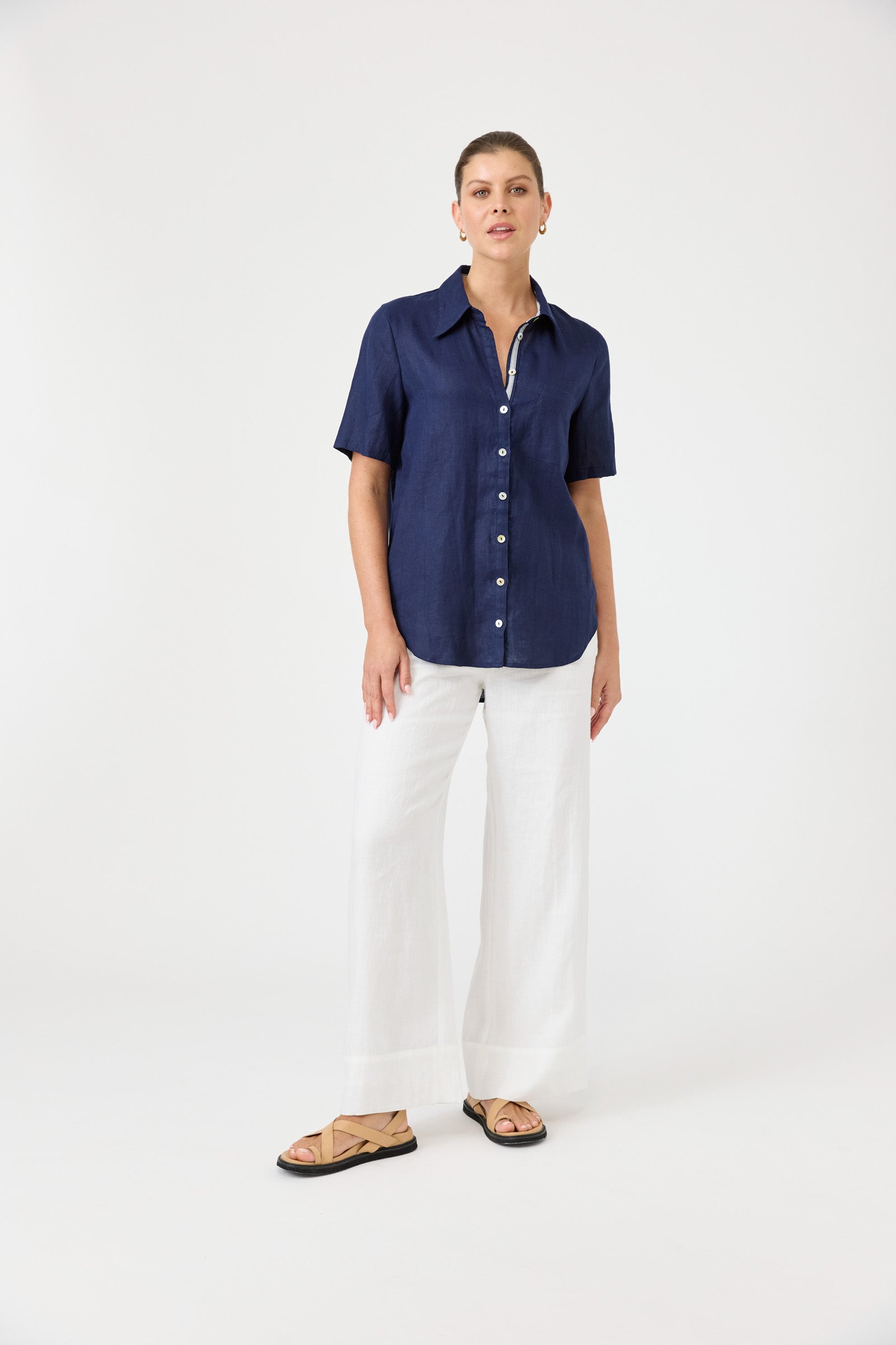 Studio Short Sleeve Shirt - Indigo