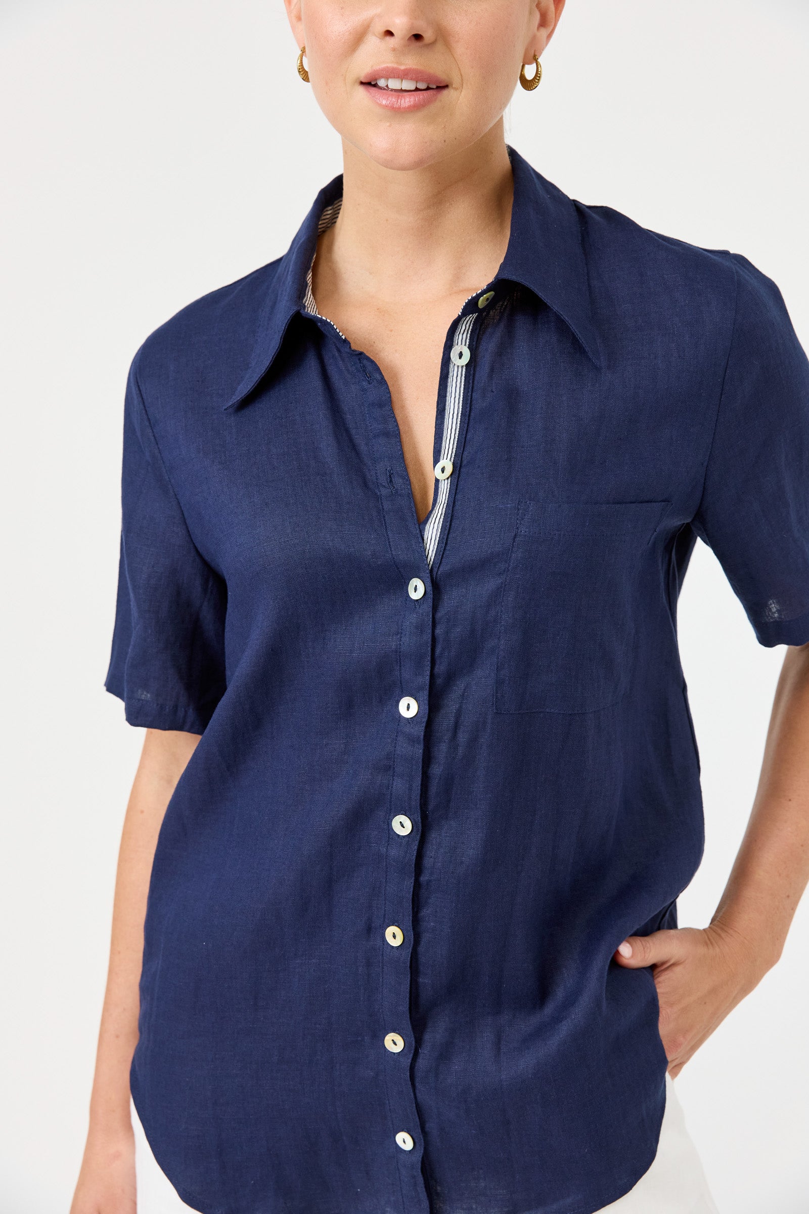 Studio Short Sleeve Shirt - Indigo