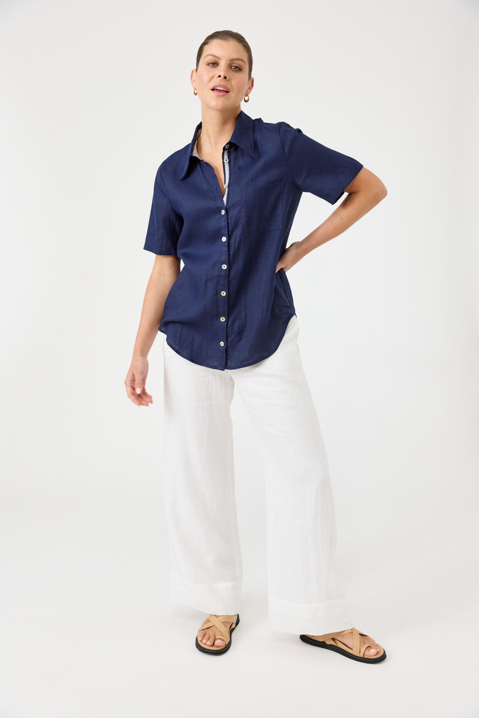 Studio Short Sleeve Shirt - Indigo