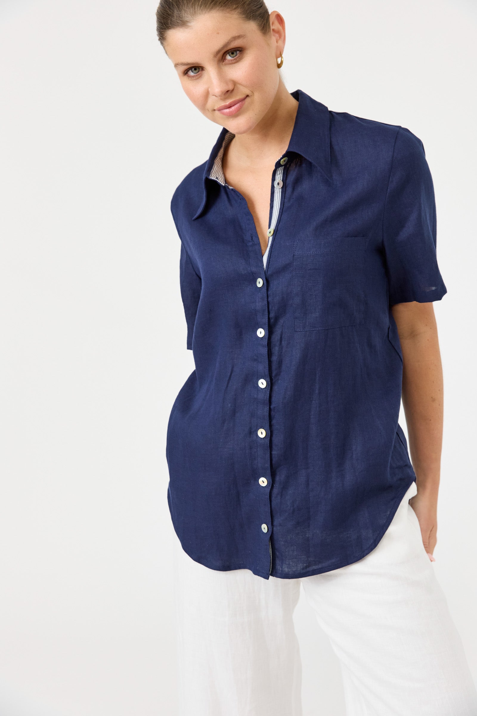 Studio Short Sleeve Shirt - Indigo