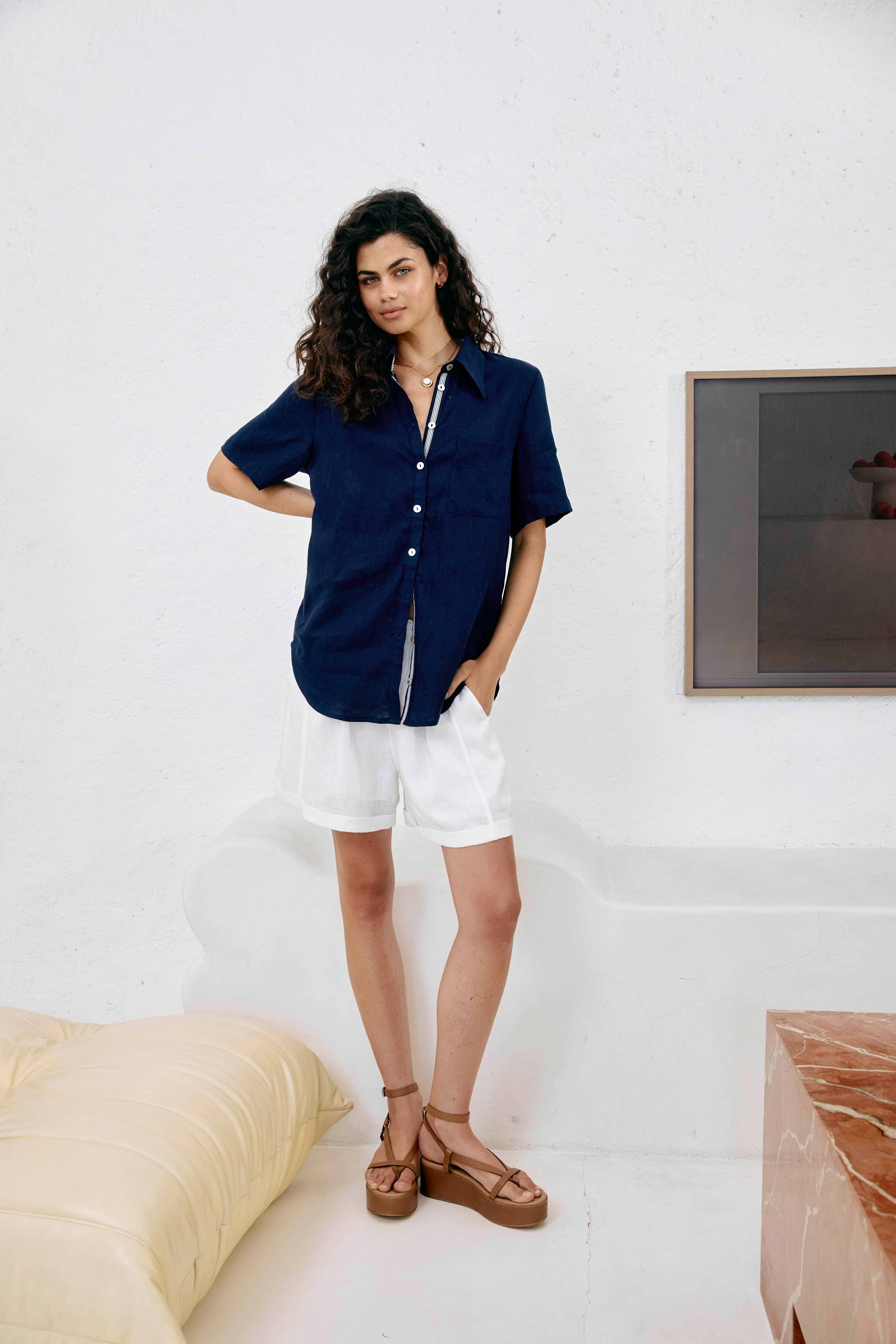 Studio Short Sleeve Shirt - Indigo