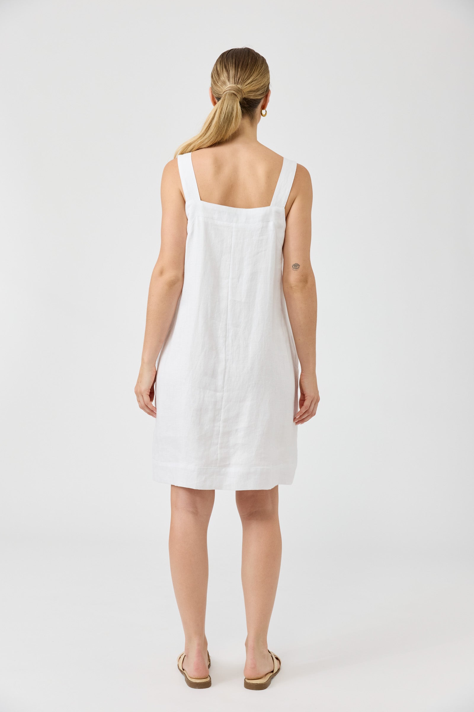Studio Short Tank Dress - White