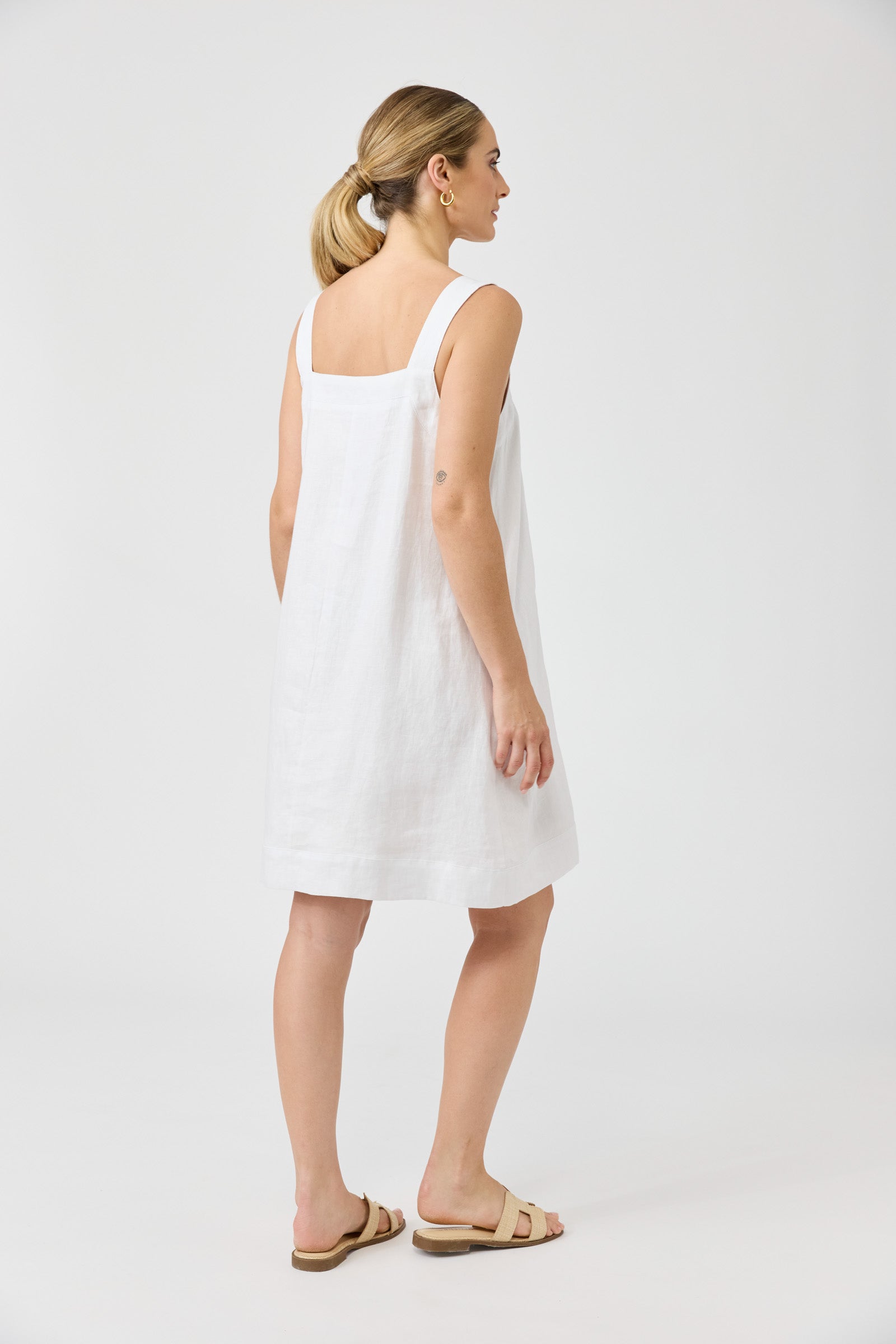 Studio Short Tank Dress - White