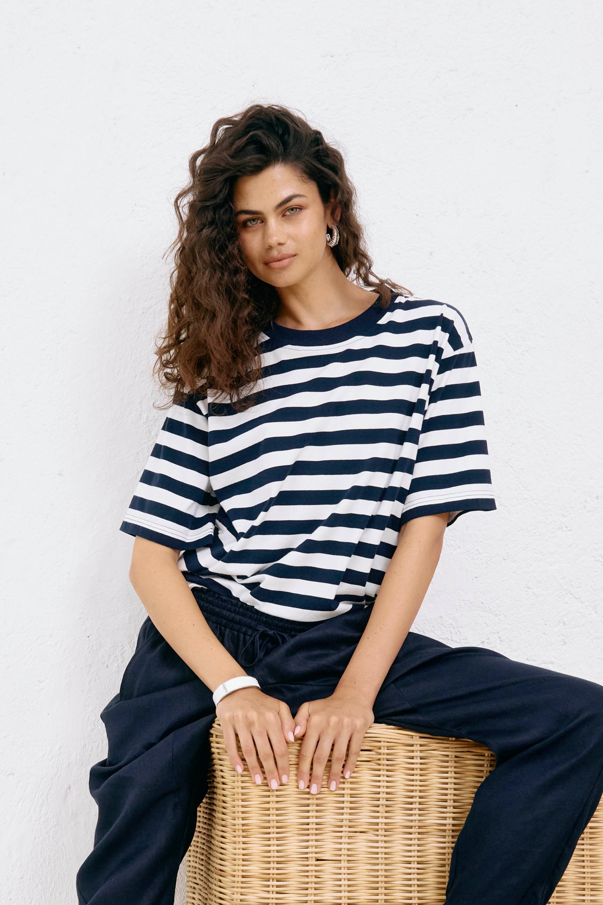 Studio Stripe Tshirt - Indigo