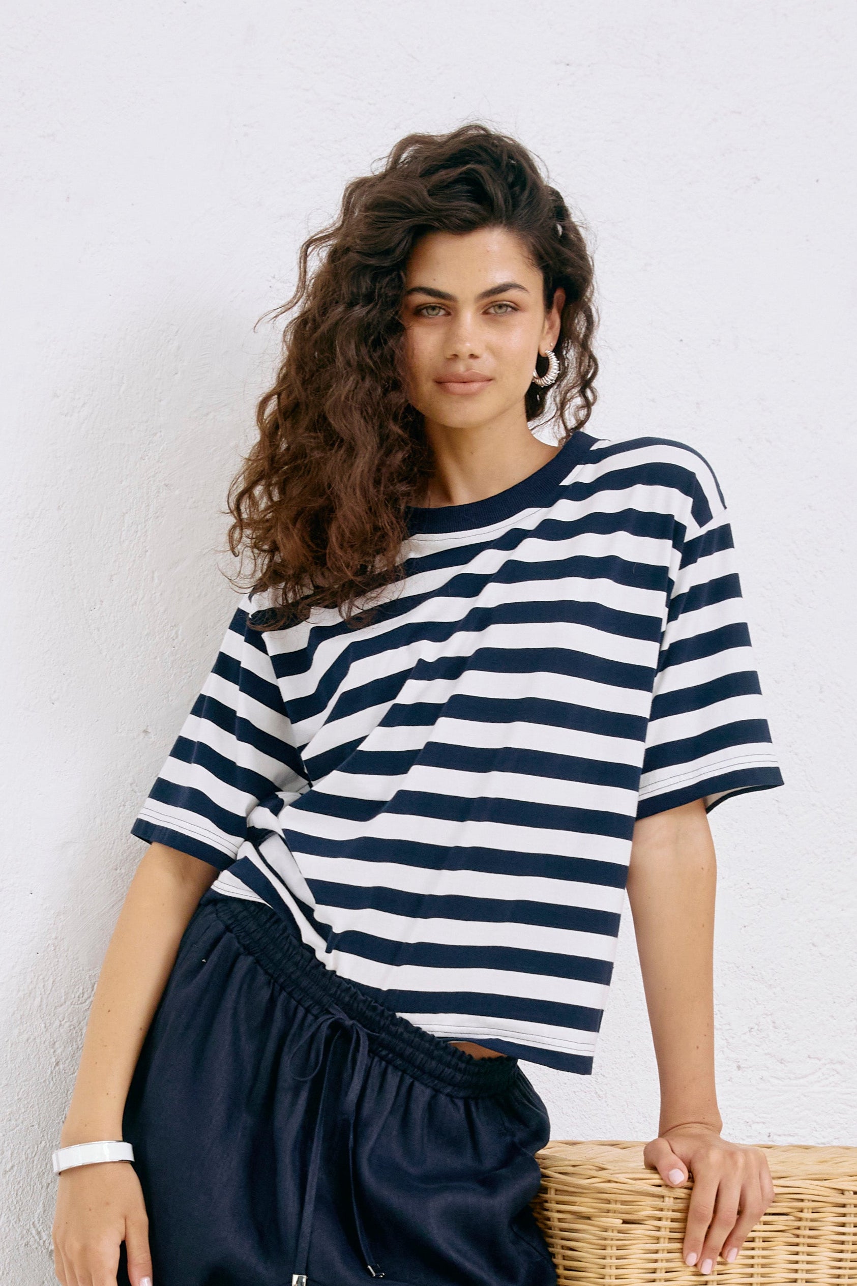 Studio Stripe Tshirt - Indigo